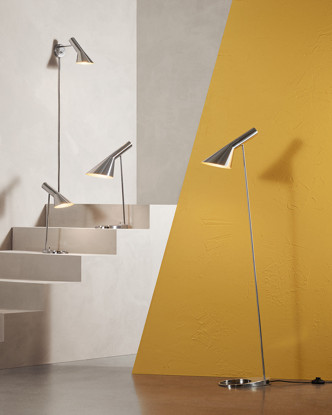 Tischlampe AJ poliertes Edelstahl