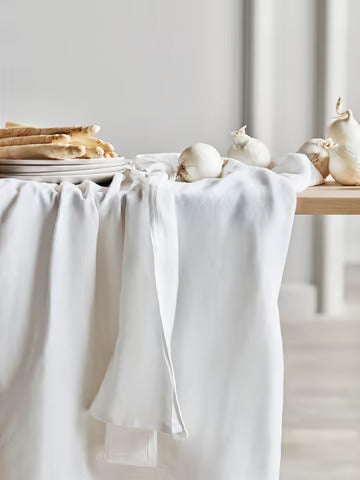 White soft tablecloth