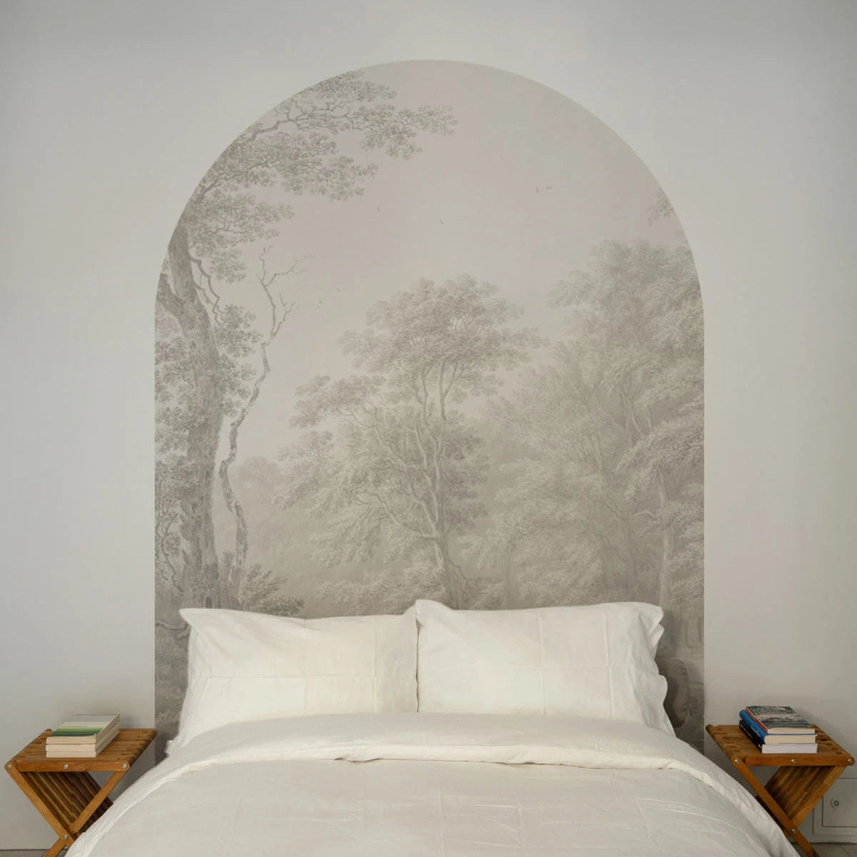 Vlies-Tapete in Bogenform WATERCOLOR GROVE beige