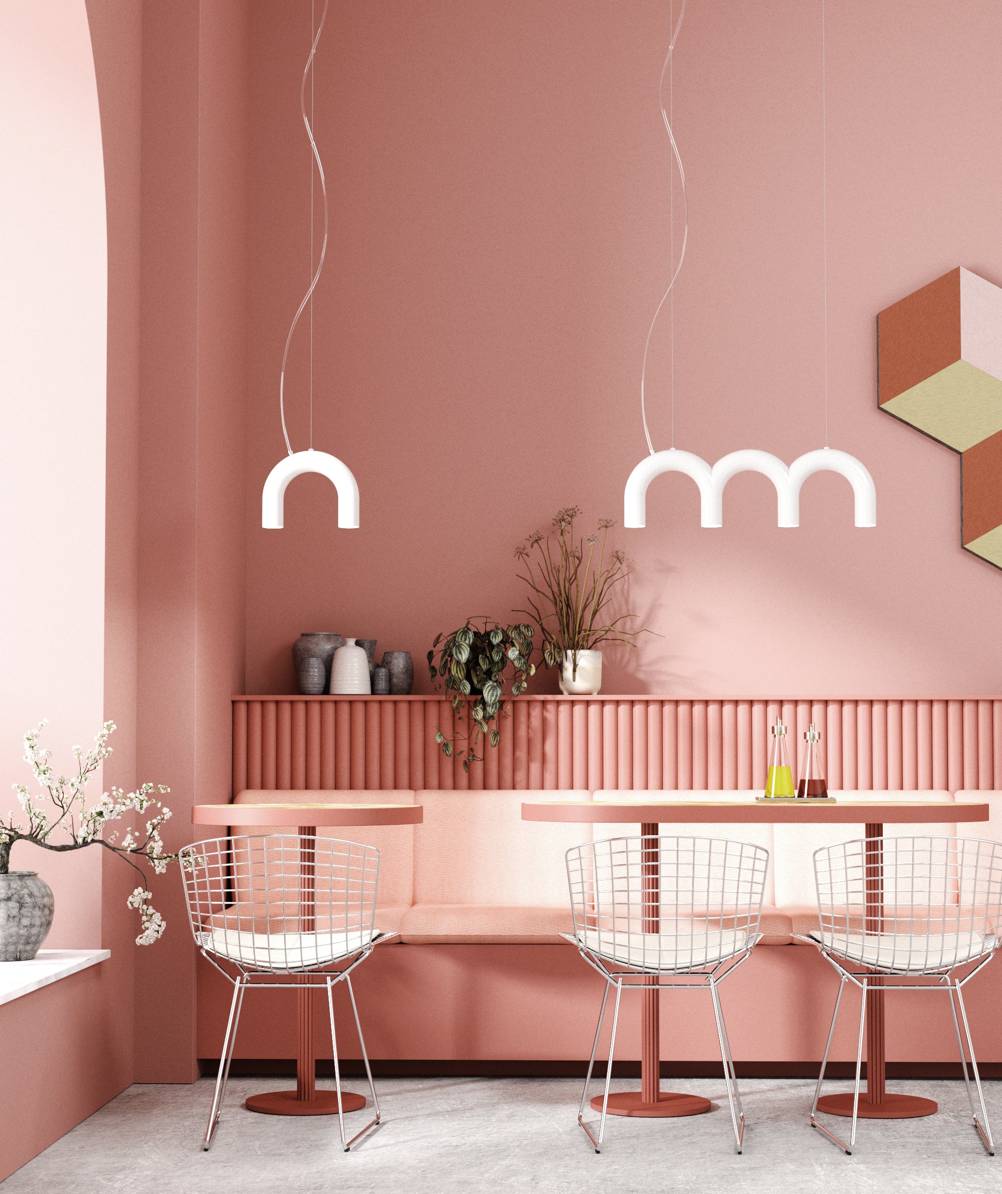 ARCH TRIPLETTE pendant lamp white