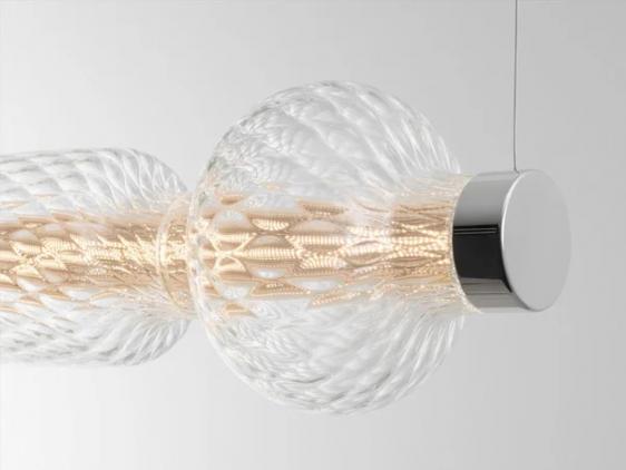 Lampa wisząca ALAMBICCO HORIZONTAL dmuchane szkło – styl nowoczesny