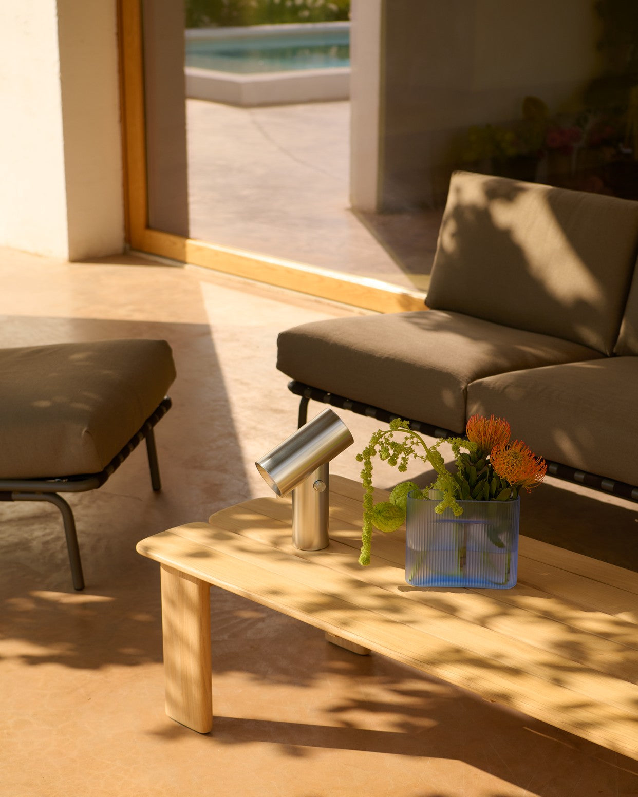BEAM portable lamp polished aluminum
