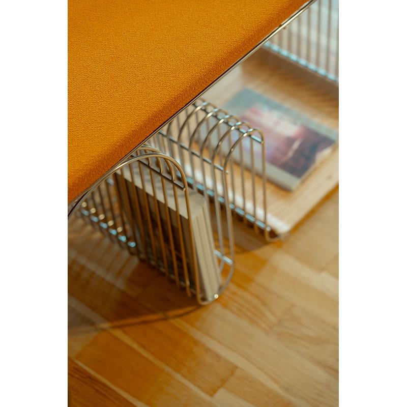 CURVA Seat Cushion Brown Bouclé