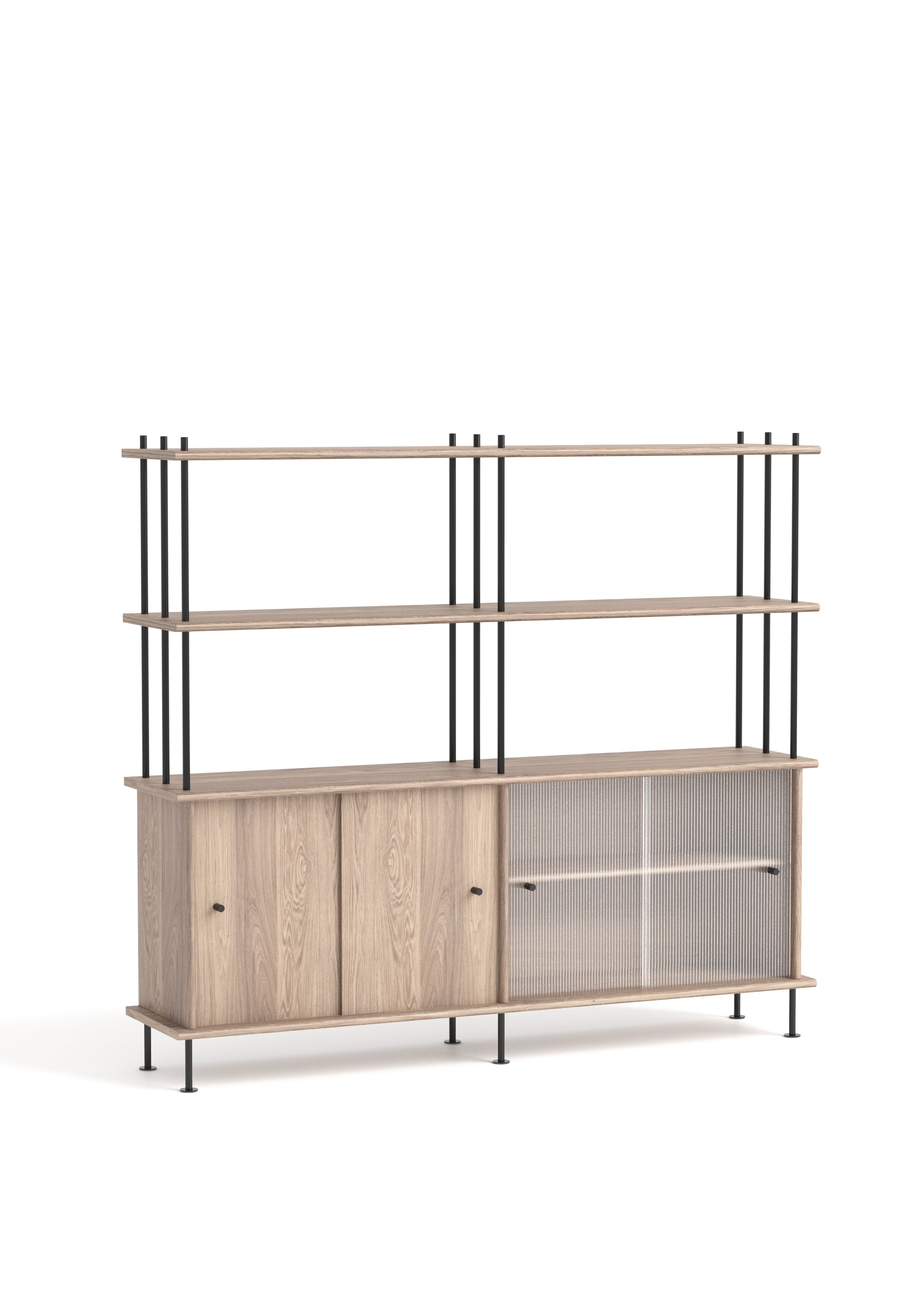 Schrank BAVA 160 gebleichtes Eichenholz