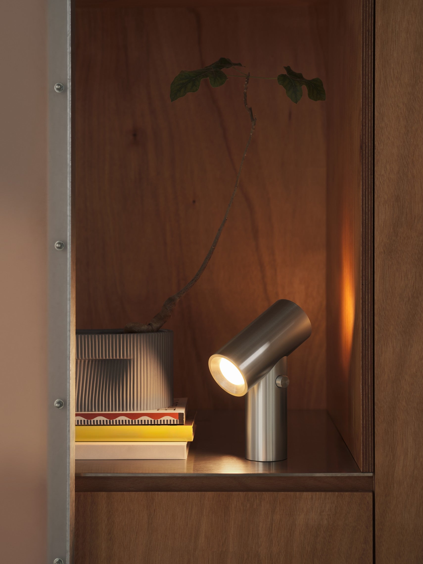 BEAM portable lamp polished aluminum