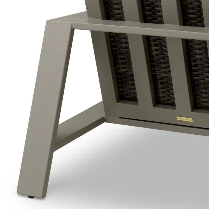Außenstuhl BELLE VUE graues Rattan