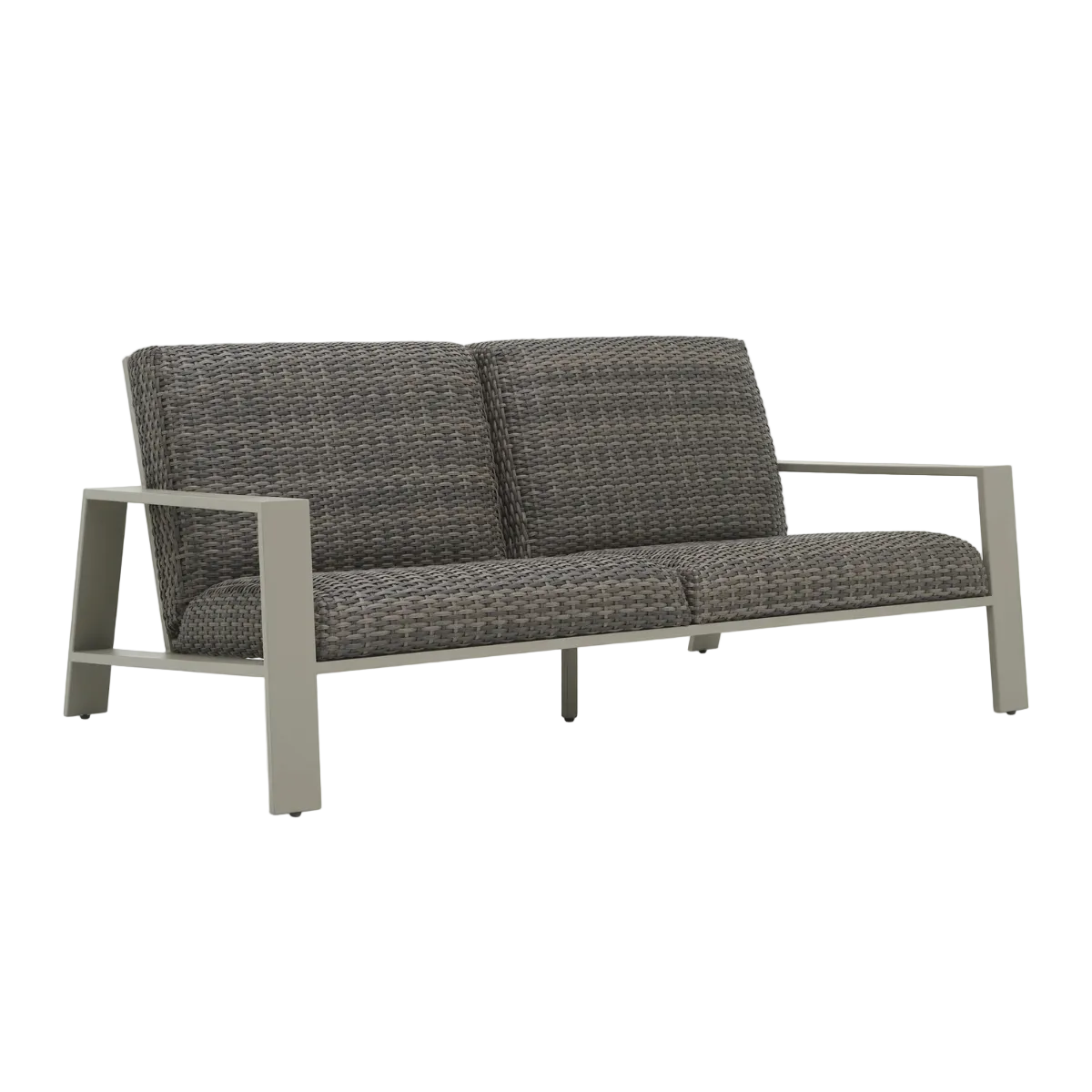 Sofa für den Außenbereich BELLE VUE graues Rattan