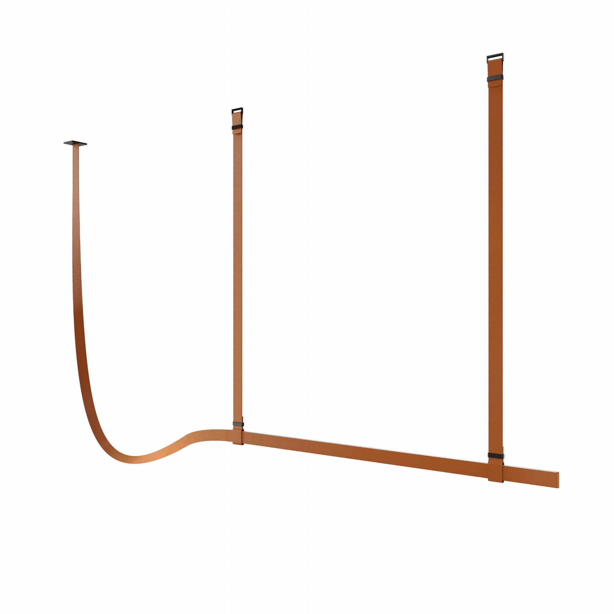 Belt Pendant Lamp Brown Leather