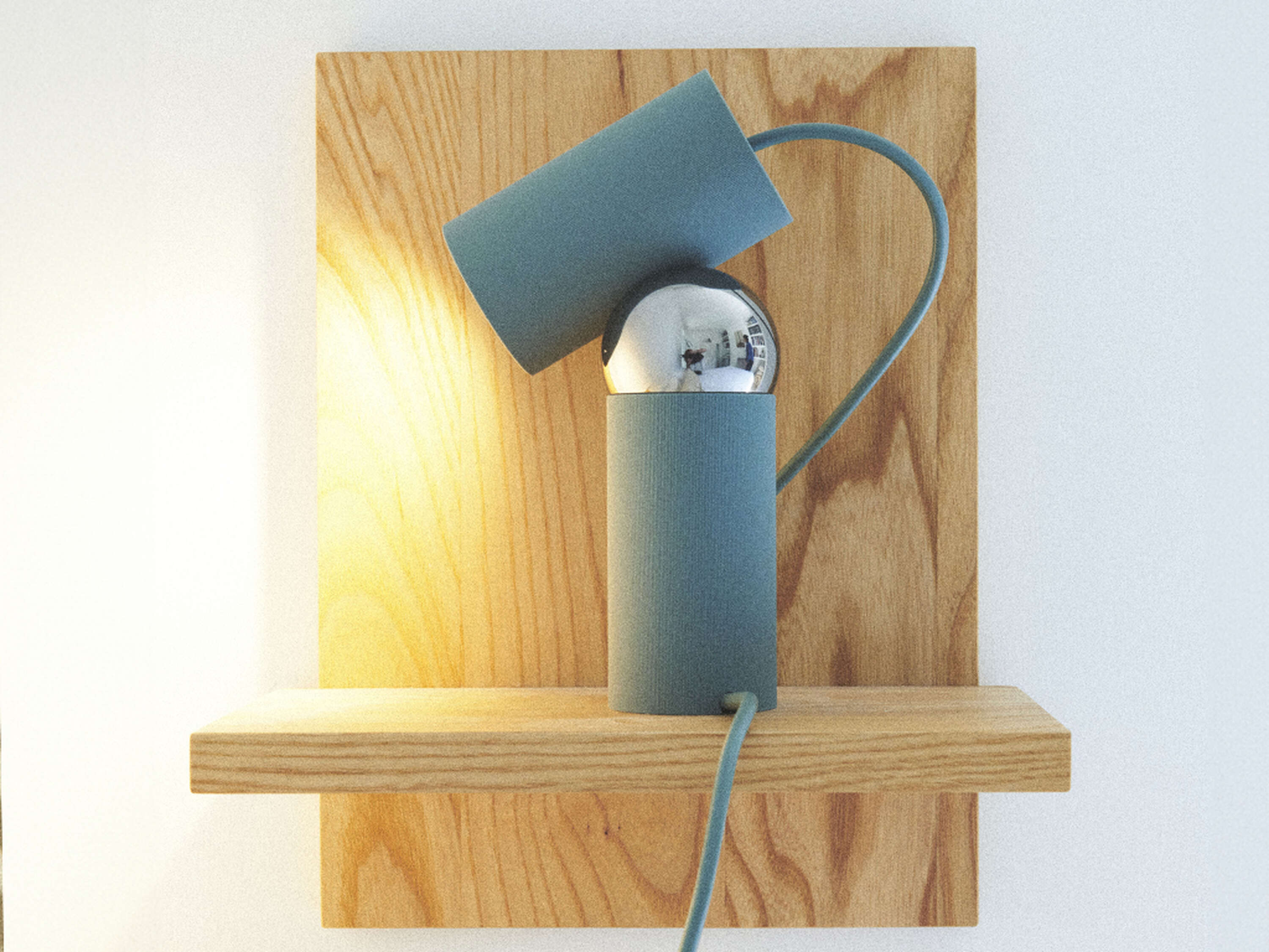 Tischlampe BILBOQUET in Salbeigrün