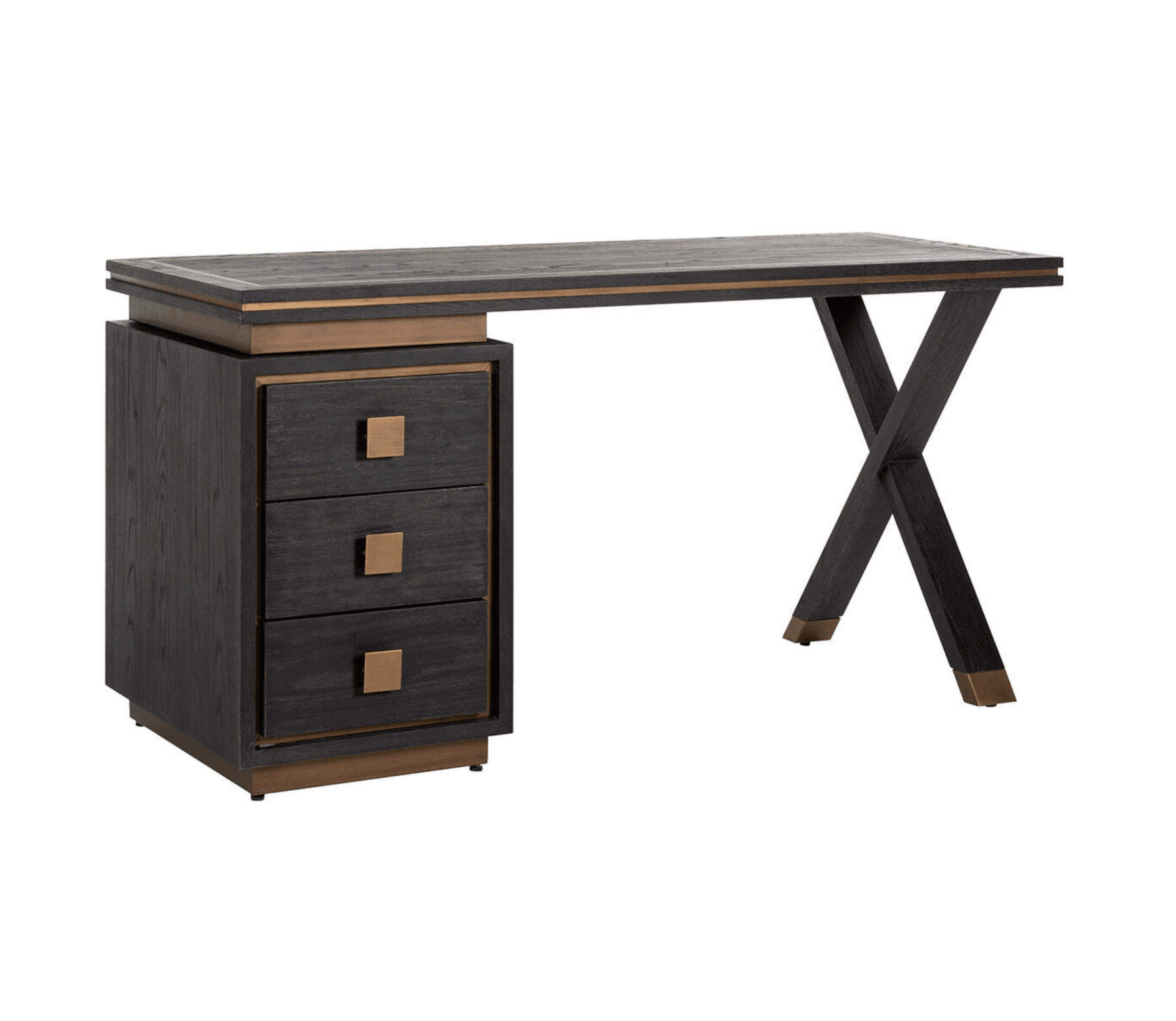 Biurko HUNTER mosiądz Richmond Interiors Eye on Design