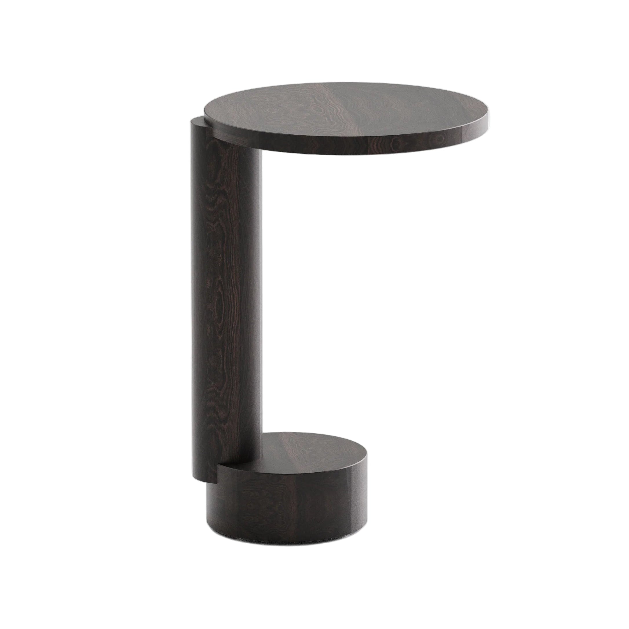 Seiten Tisch BOLD aus schwarzem Eichenholz