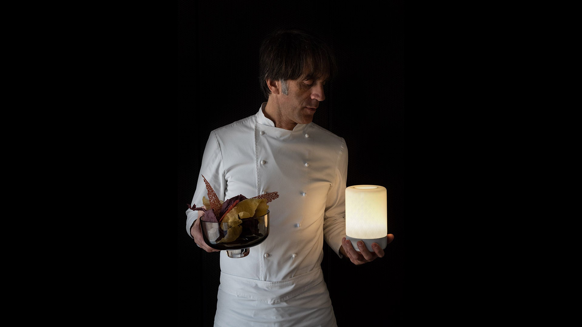 Portable Lamp BONTA BOWL white with turquoise