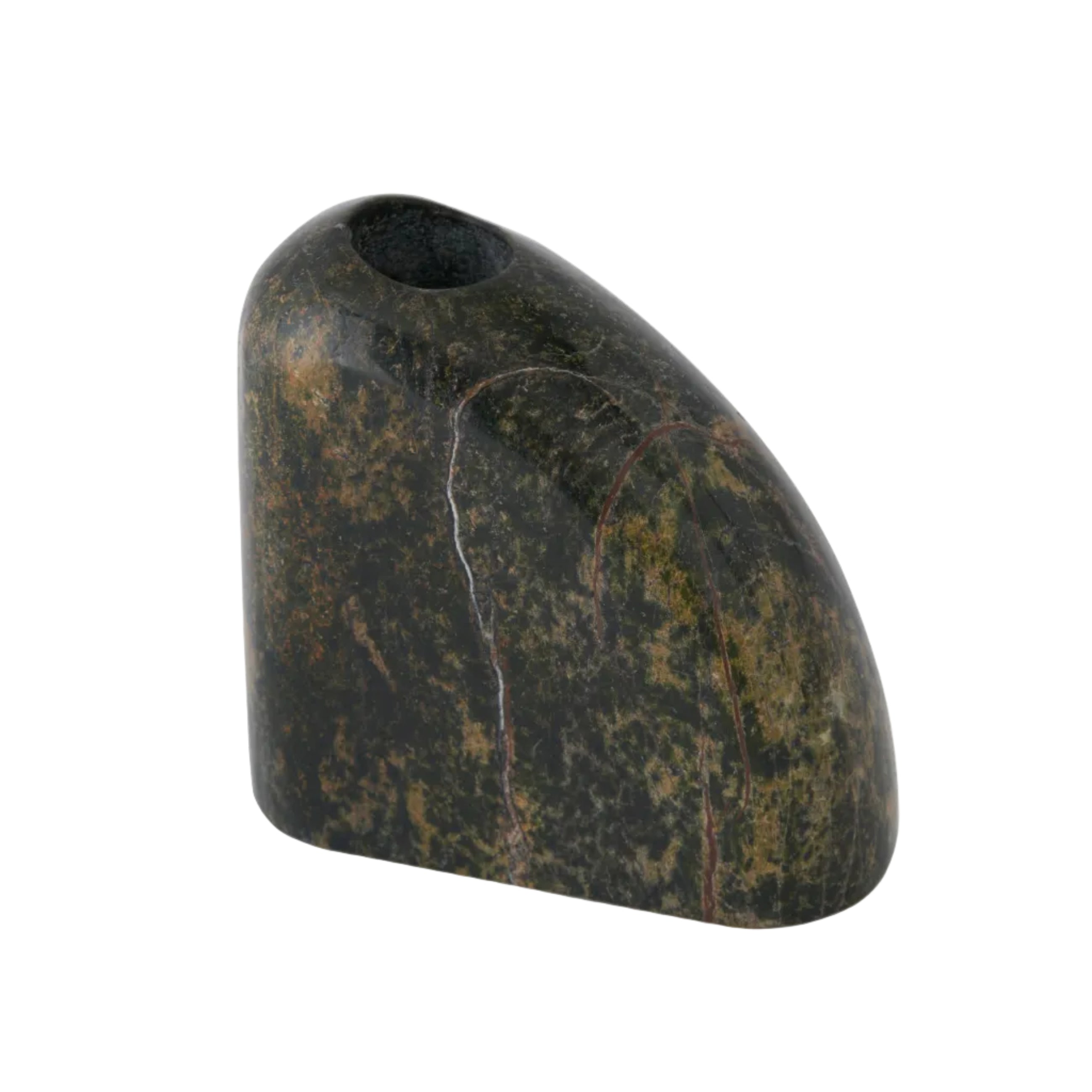 Wazon BOULDER zielony marmur forest