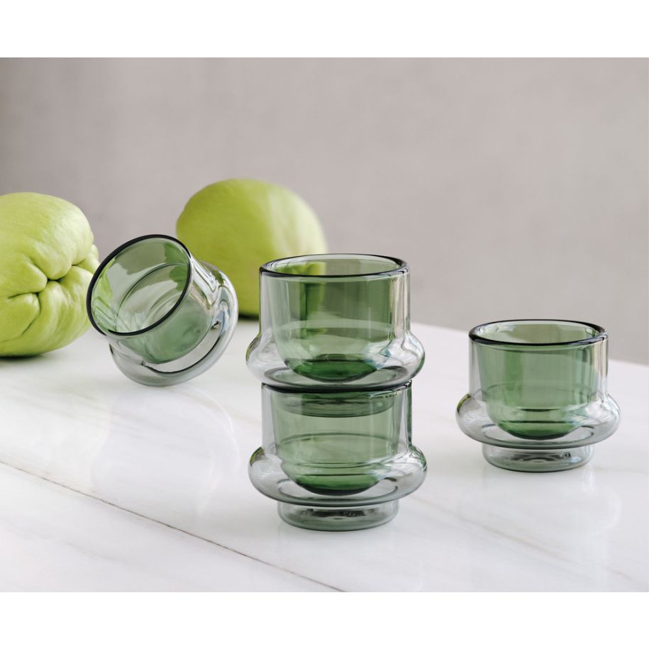 Karaffe mit Beulenfiltergrün Glas