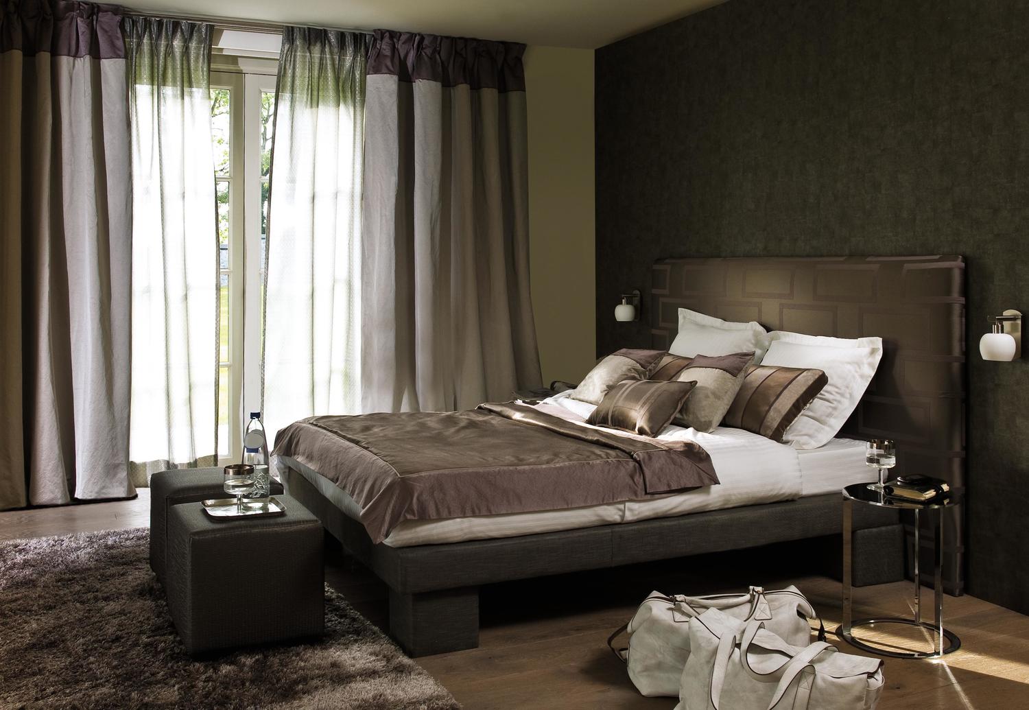 Structural wallpaper imitating canvas ISIS - GRAY BEIGE gray with beige