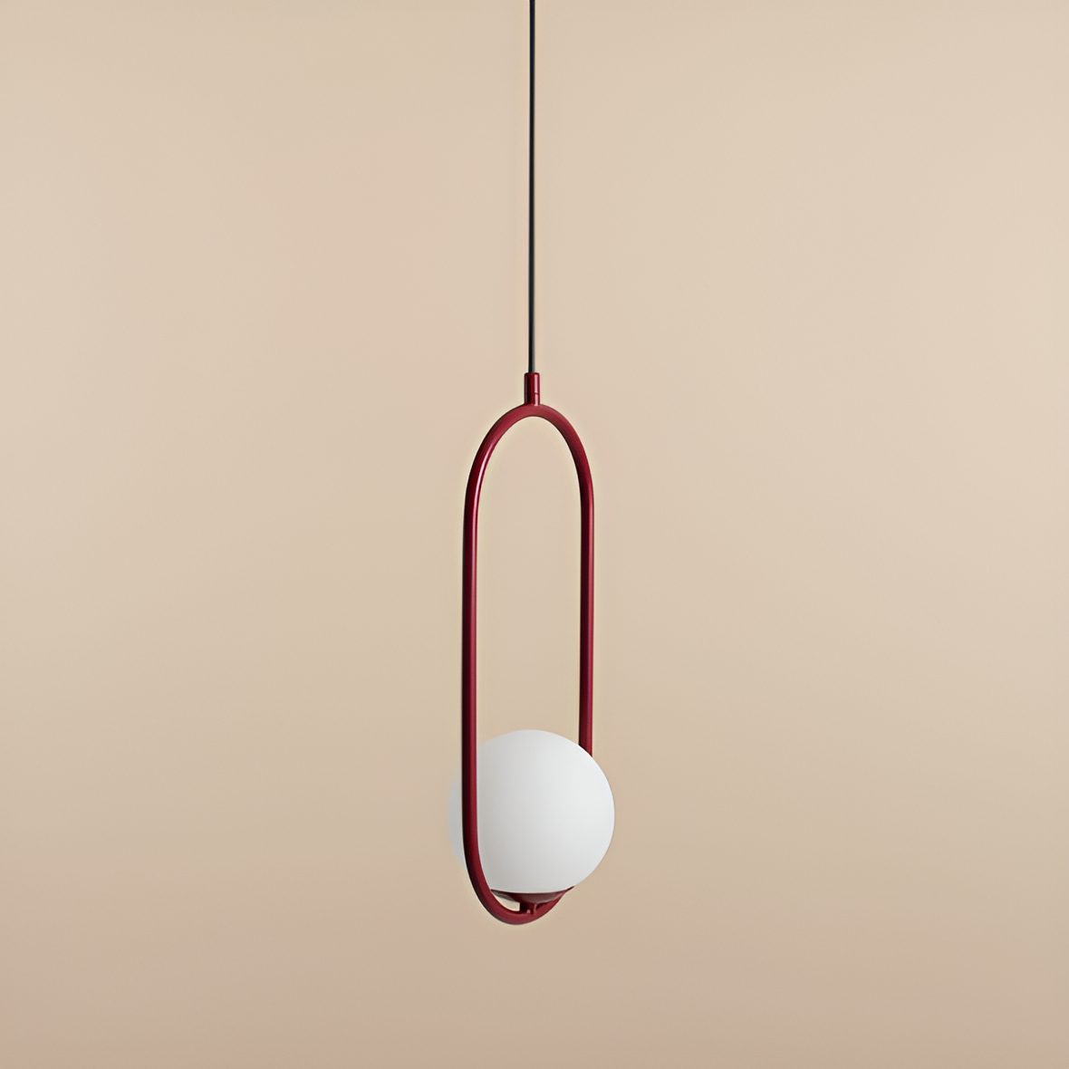 Hanging lamp Riva burgundy