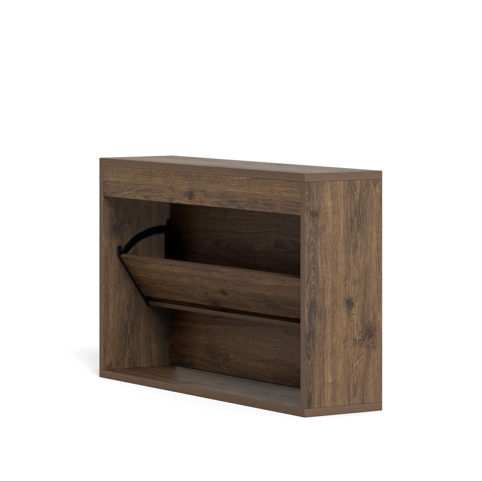 Albanys Schuhschrank dunkle Melaamin -Eiche