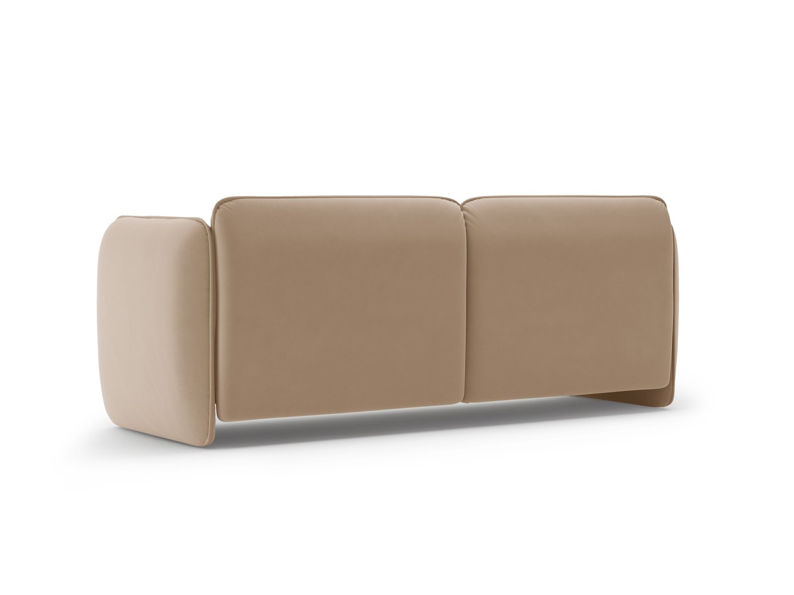 Sofa aus Samt 3-sitzig GEORGIA mandelbeige