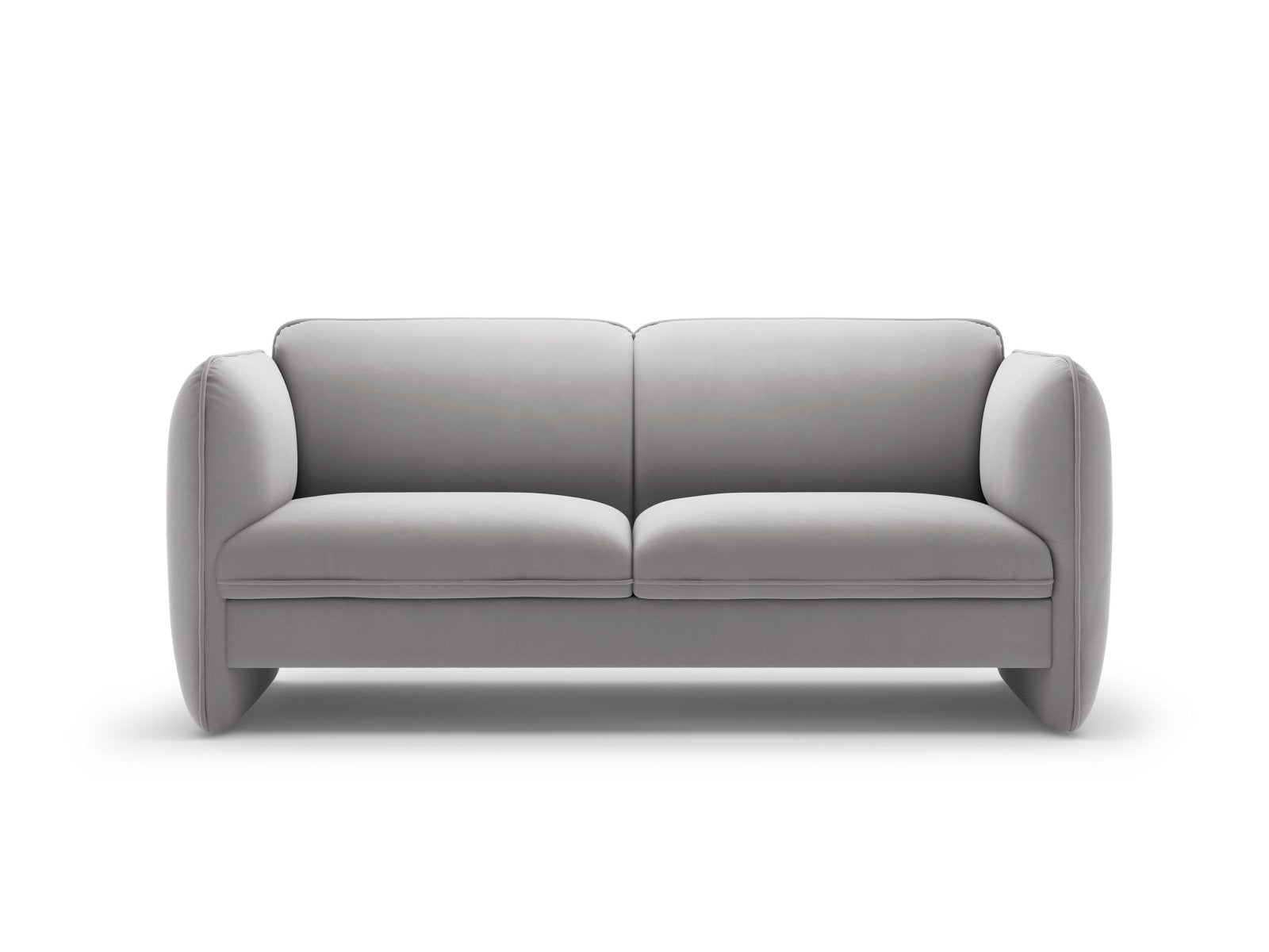 Velvet 2-Seater Sofa GEORGIA Light Gray
