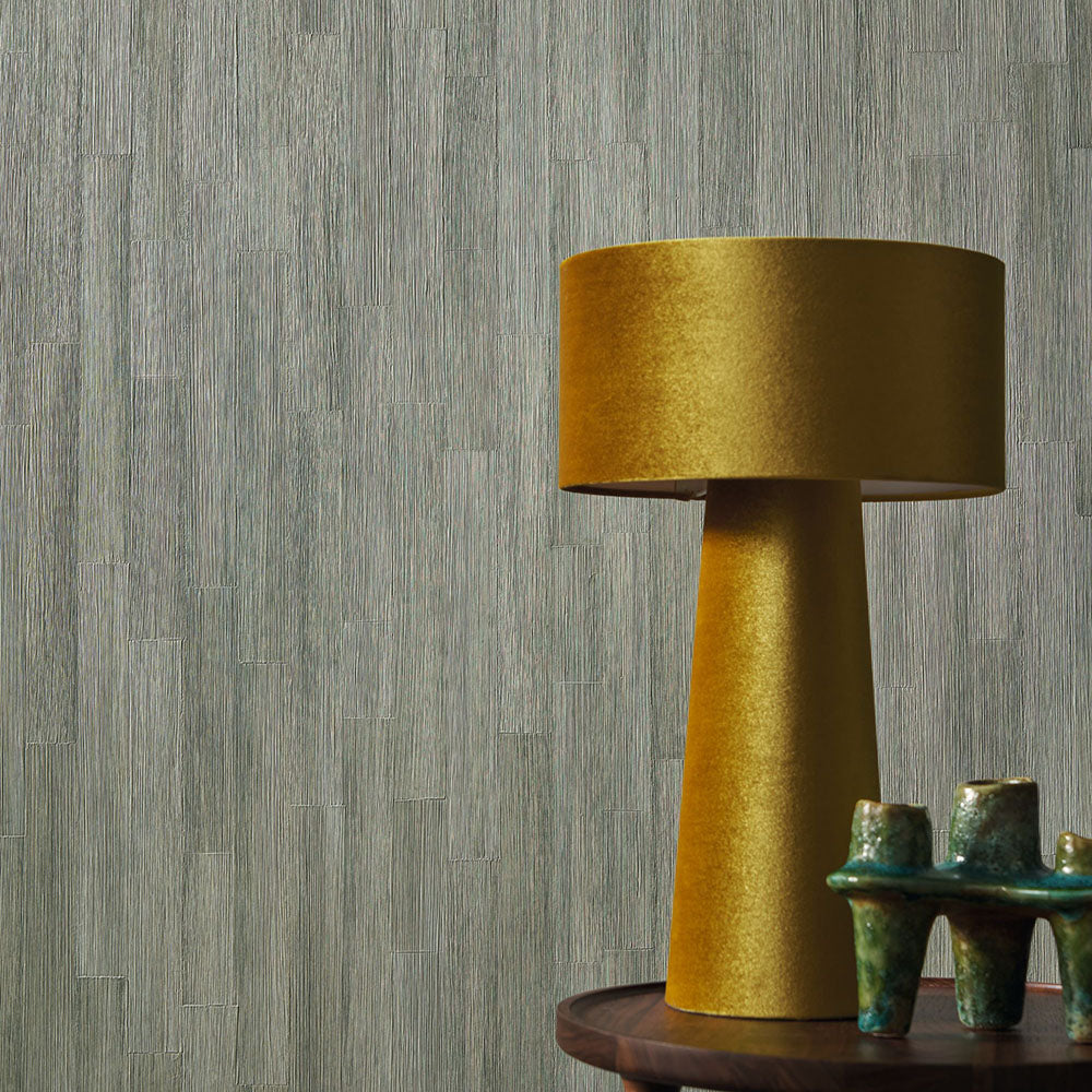 Strukturierte Tapete, die Holzplanken imitiert, SAPELLI - BLEU dunkelblau