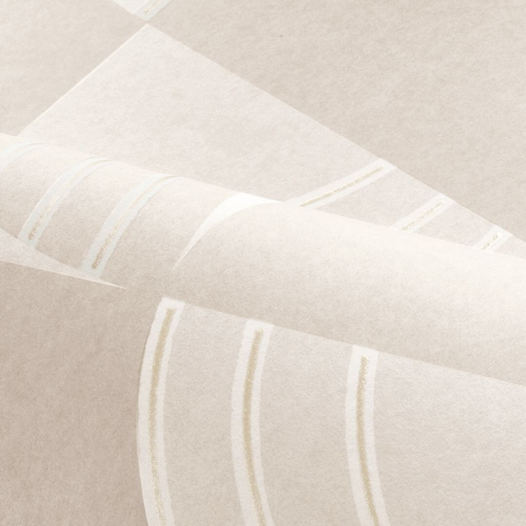 Vlies-Tapete mit geometrischem Muster ANNÉES 30 - SABLE beige
