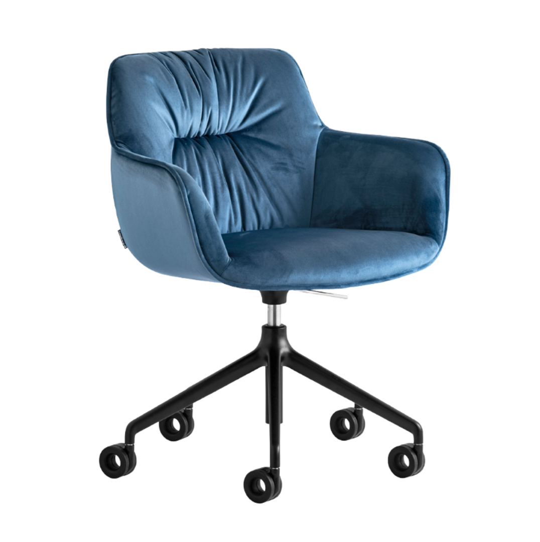 Upholstered COCOON office armchair