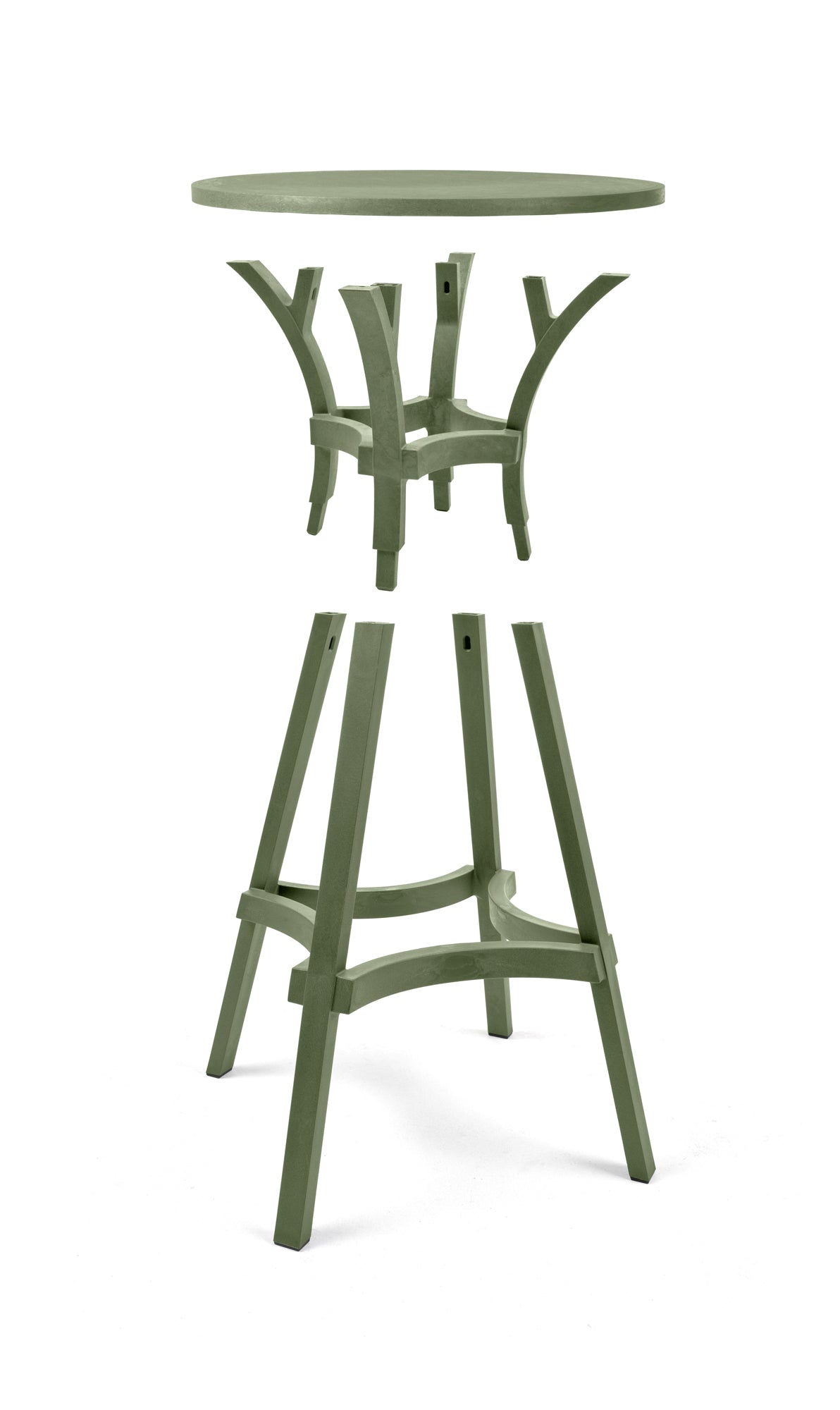 Round Outdoor Table COMBO Chalk