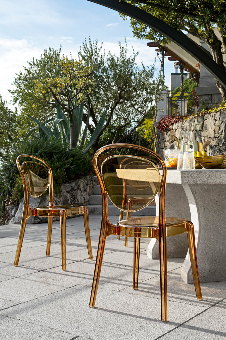 Stuhl PARISIENNE braun transparent