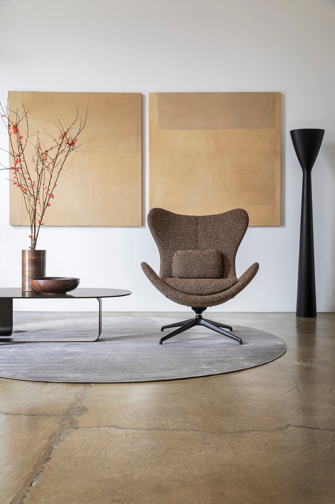 Kaffeetisch RIBBON braunes Glas