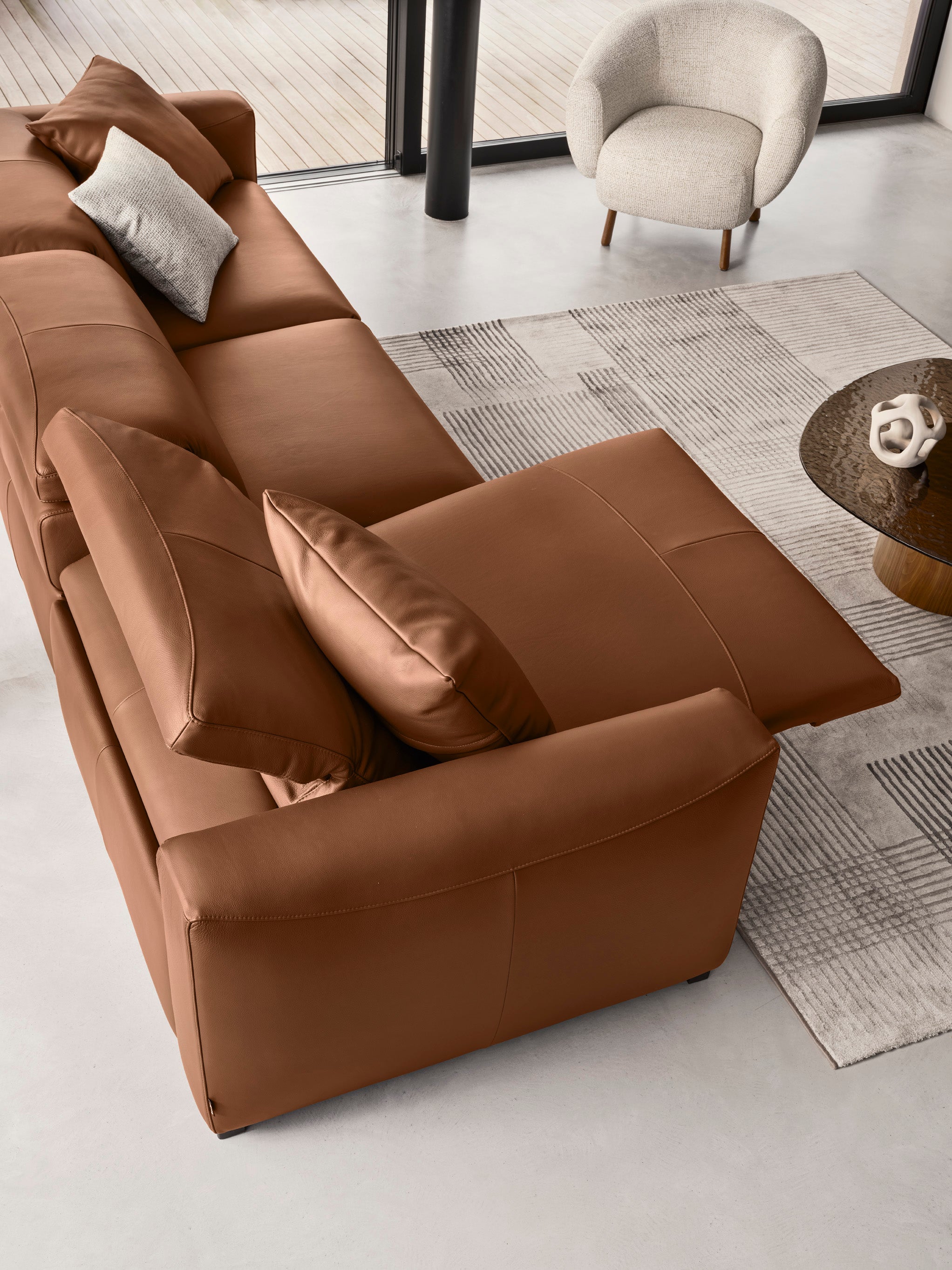 Sofa 3-sitzig WAVE gepolstert