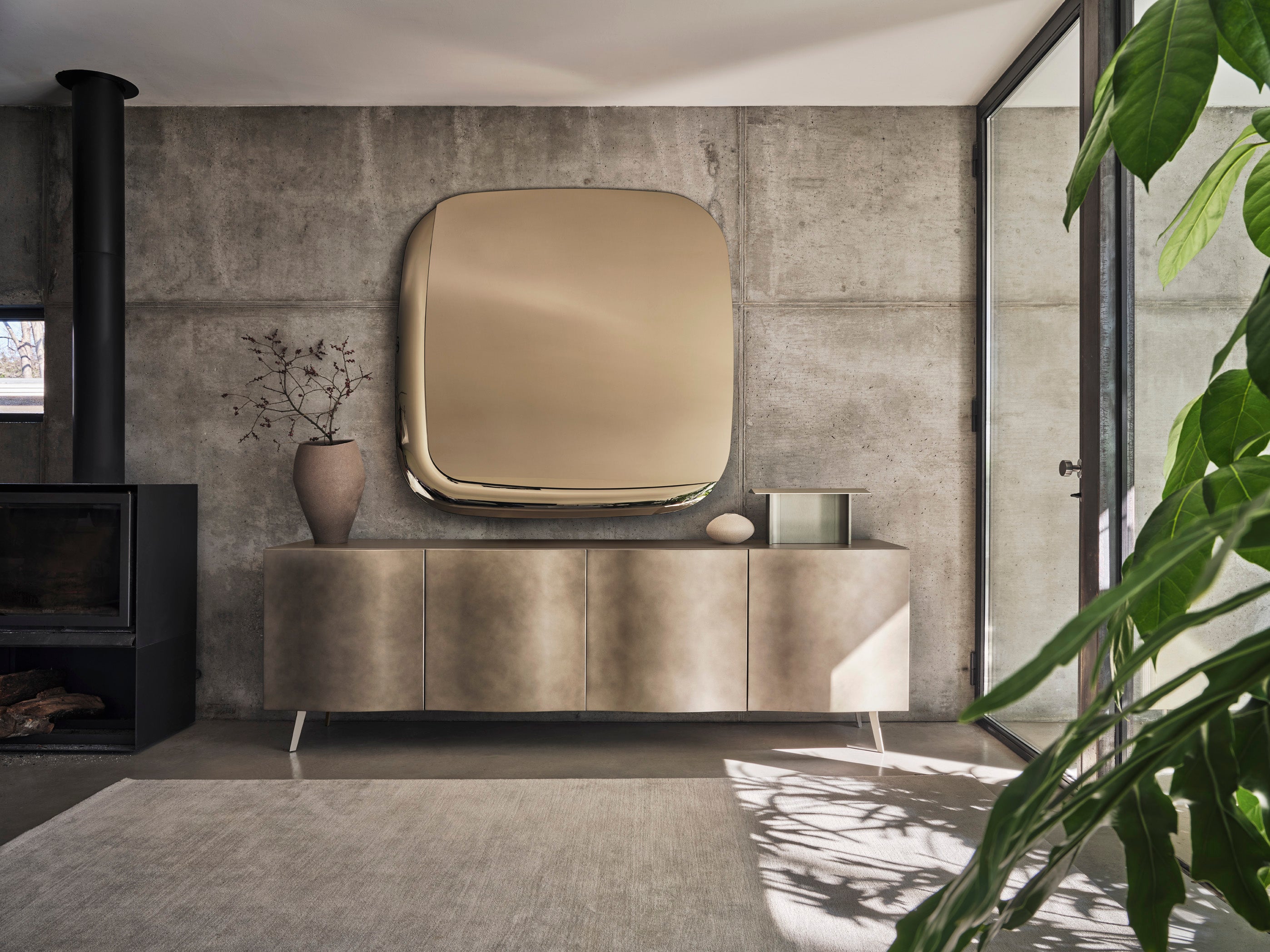 Lustro COLETTE braunes Glas