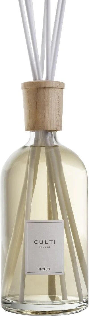 Duftdiffusor STILE - TESSUTO mit Noten von schwarzen Johannisblättern, Baumwollblüten, Jasmin und weißem Moschus.