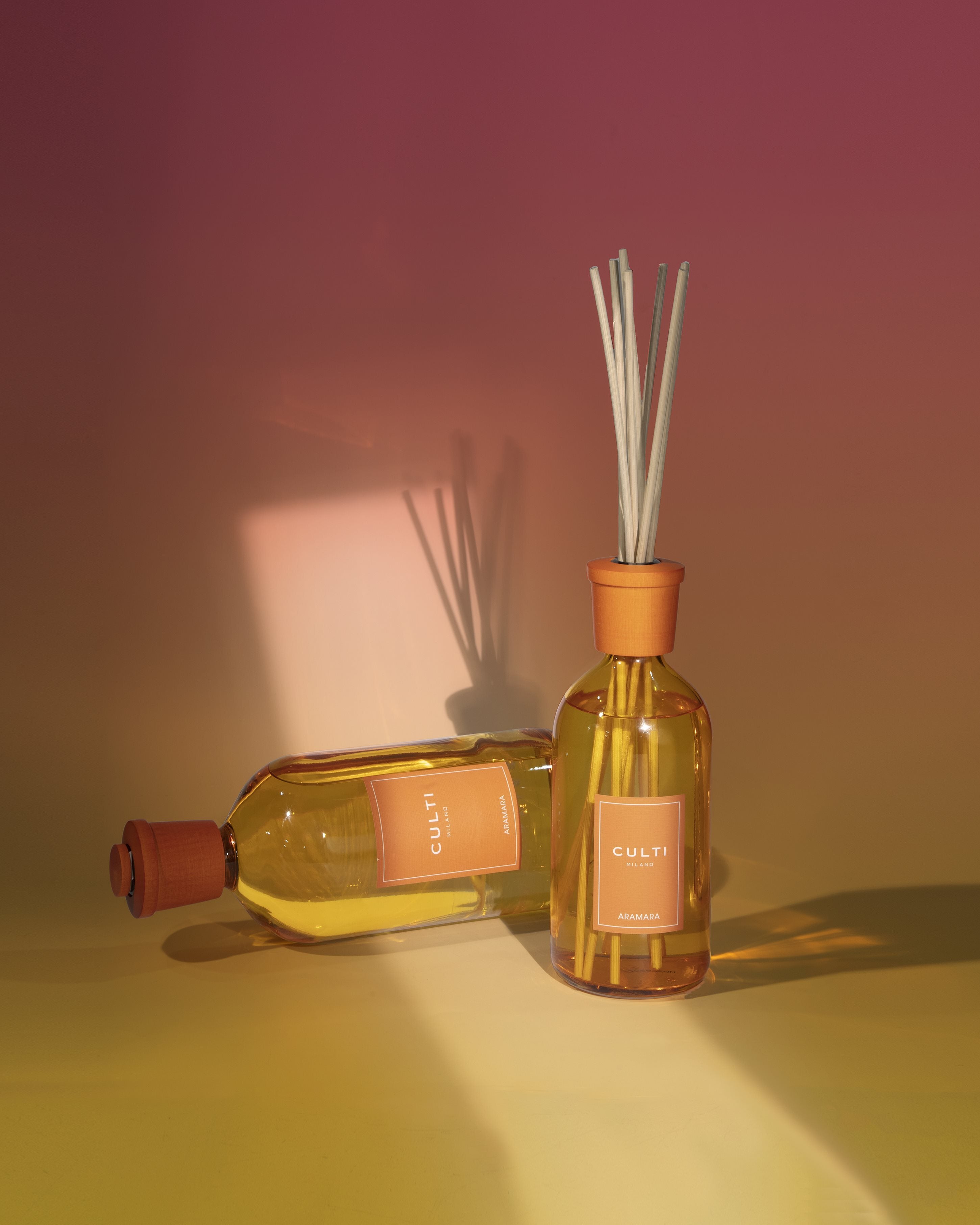 Orange Aramara fragrance diffuser with notes of bitter orange, bergamot, and sandalwood.
