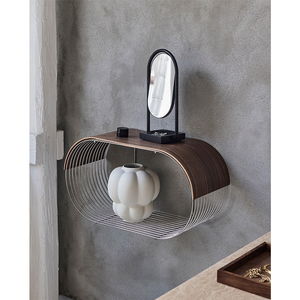 CURVA tray dark oak wood