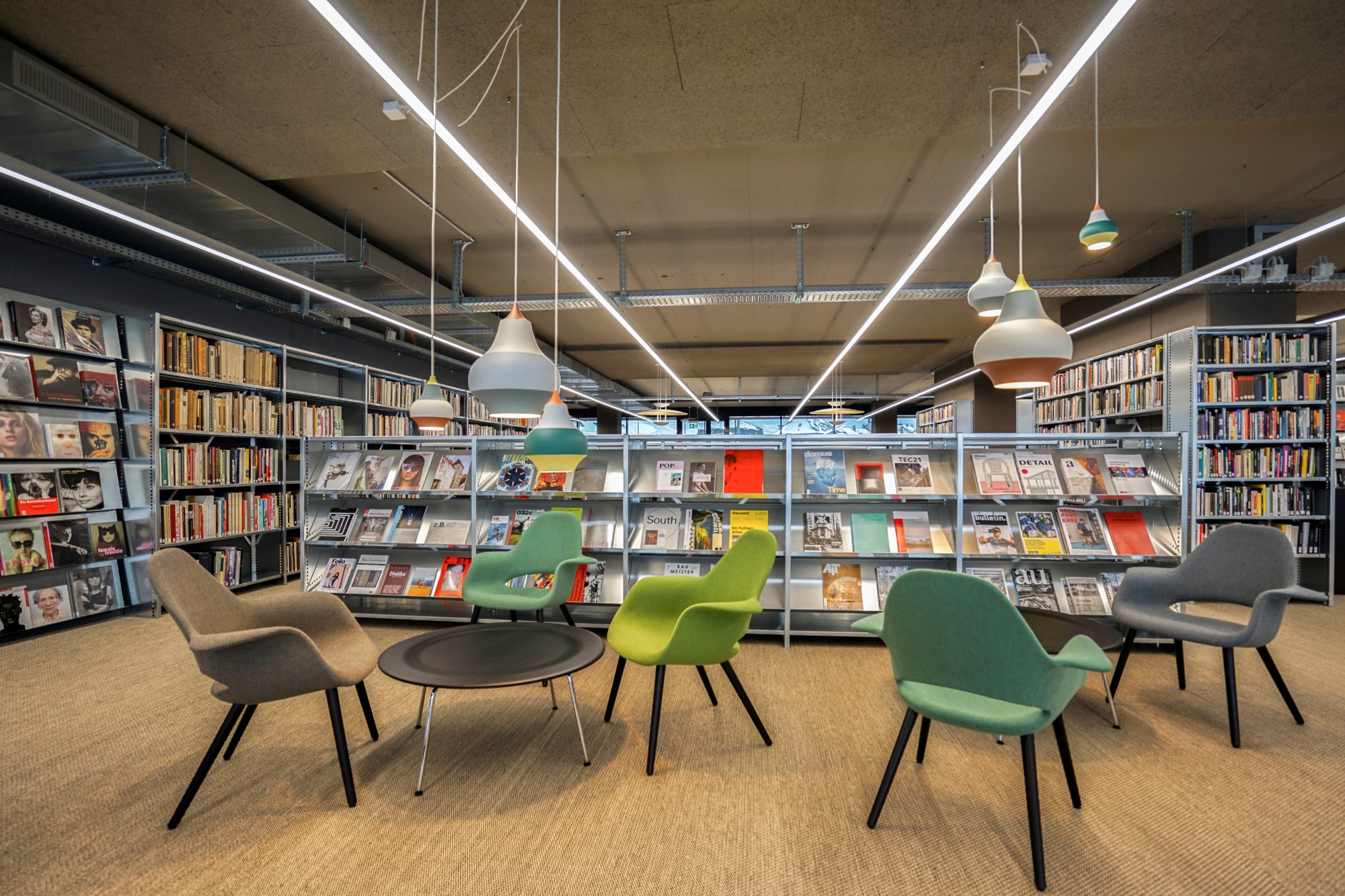 Pendant lamp CIRQUE white with gray tip