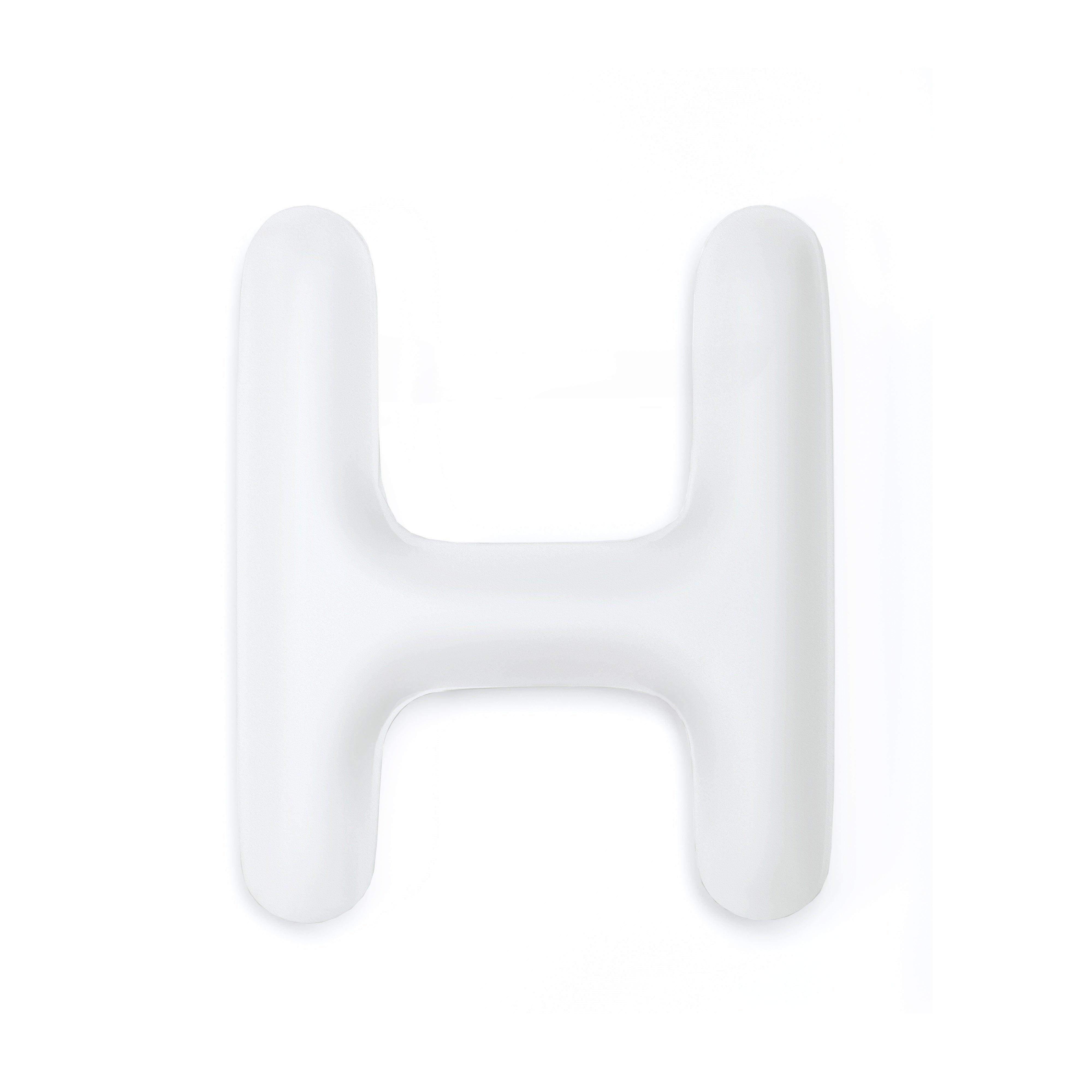 Dekoracja litera alfabetu FIDU biały mat Zieta Studio H Eye on Design