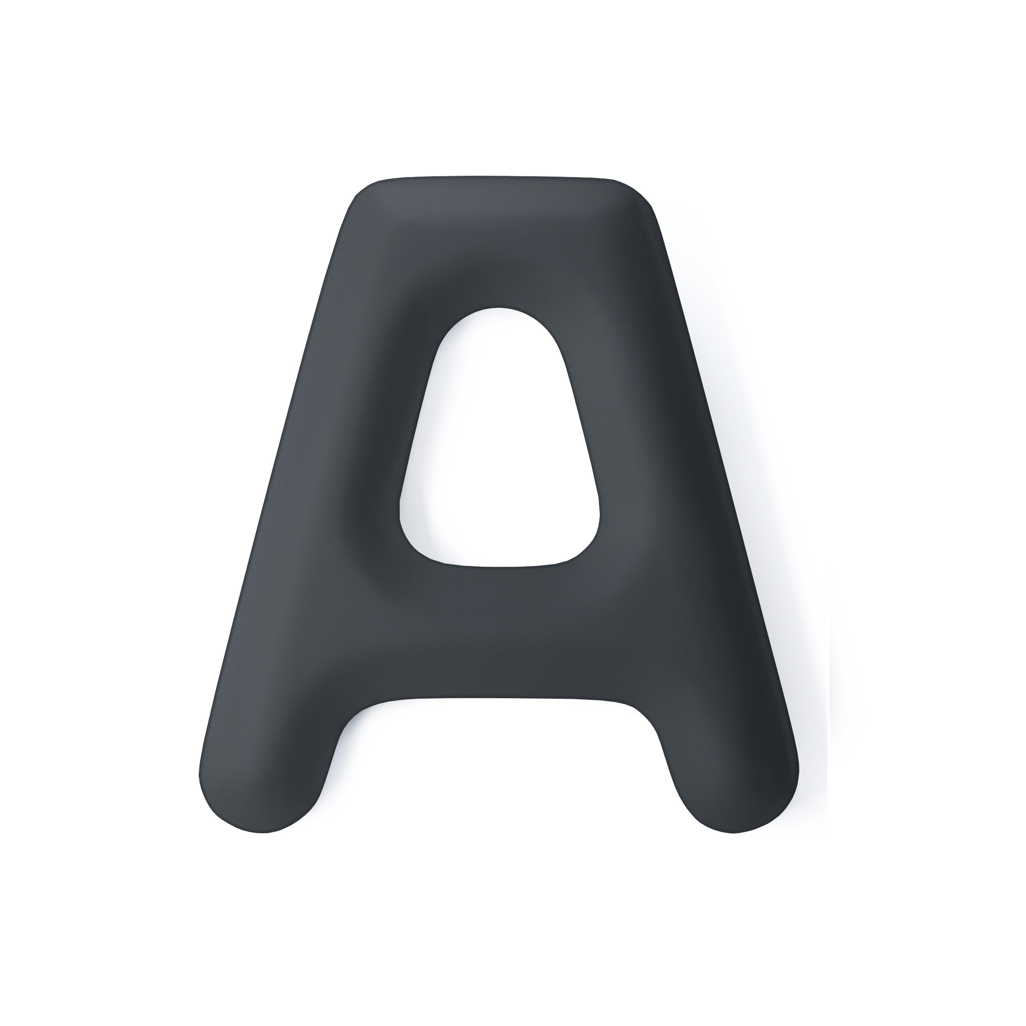 Dekoracja litera alfabetu FIDU grafitowy szary mat Zieta Studio A Eye on Design