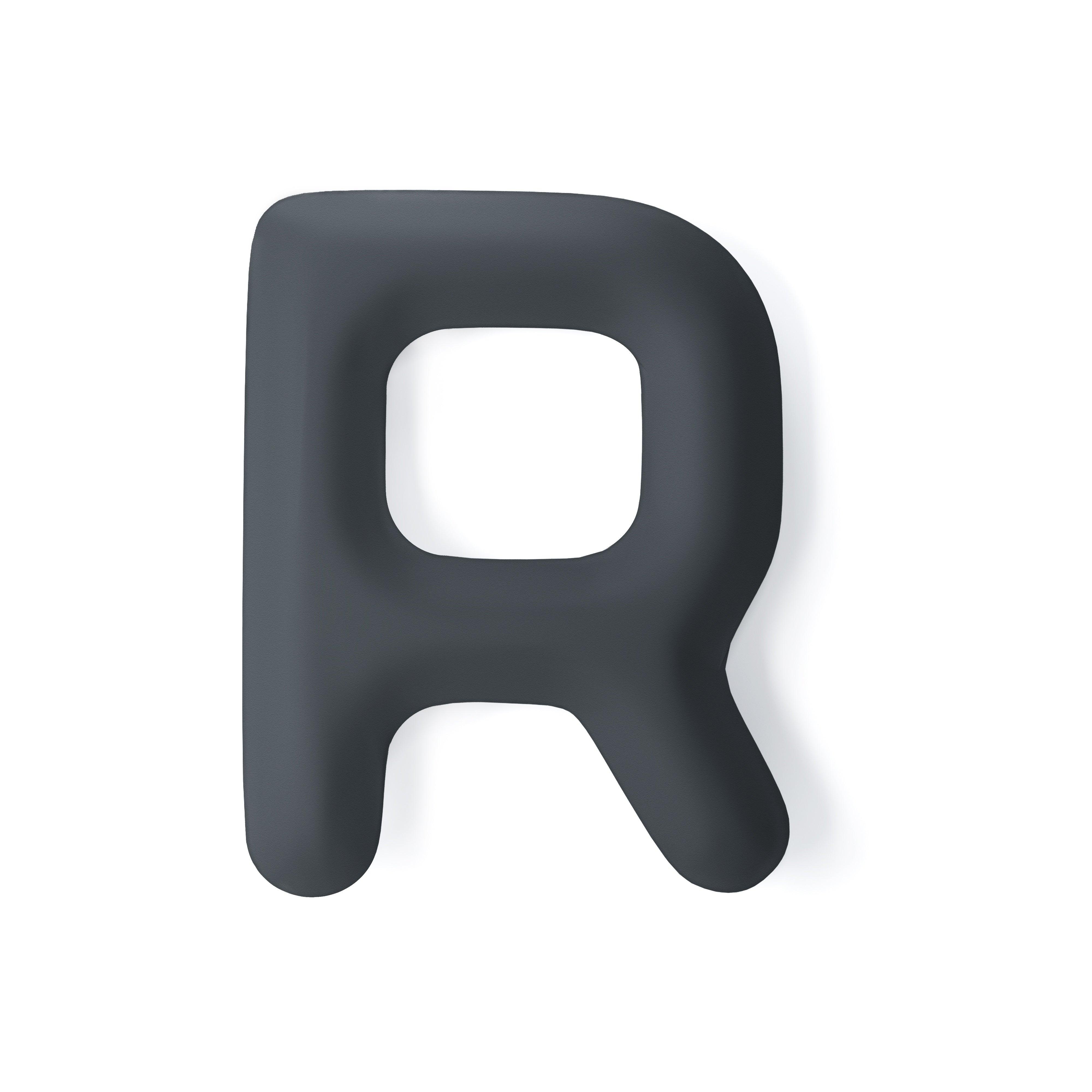 Dekoracja litera alfabetu FIDU grafitowy szary mat Zieta Studio R Eye on Design