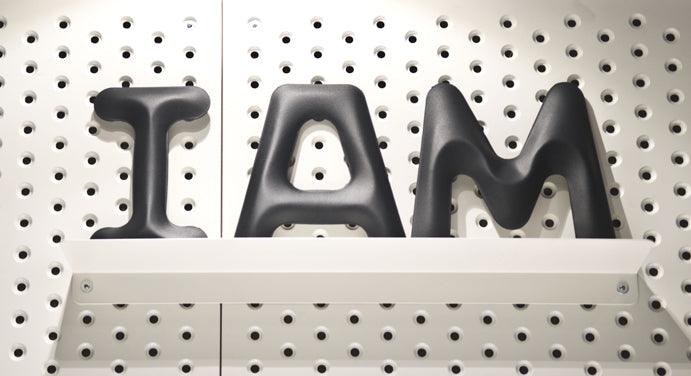 Dekoracja litera alfabetu FIDU grafitowy szary mat Zieta Studio Eye on Design