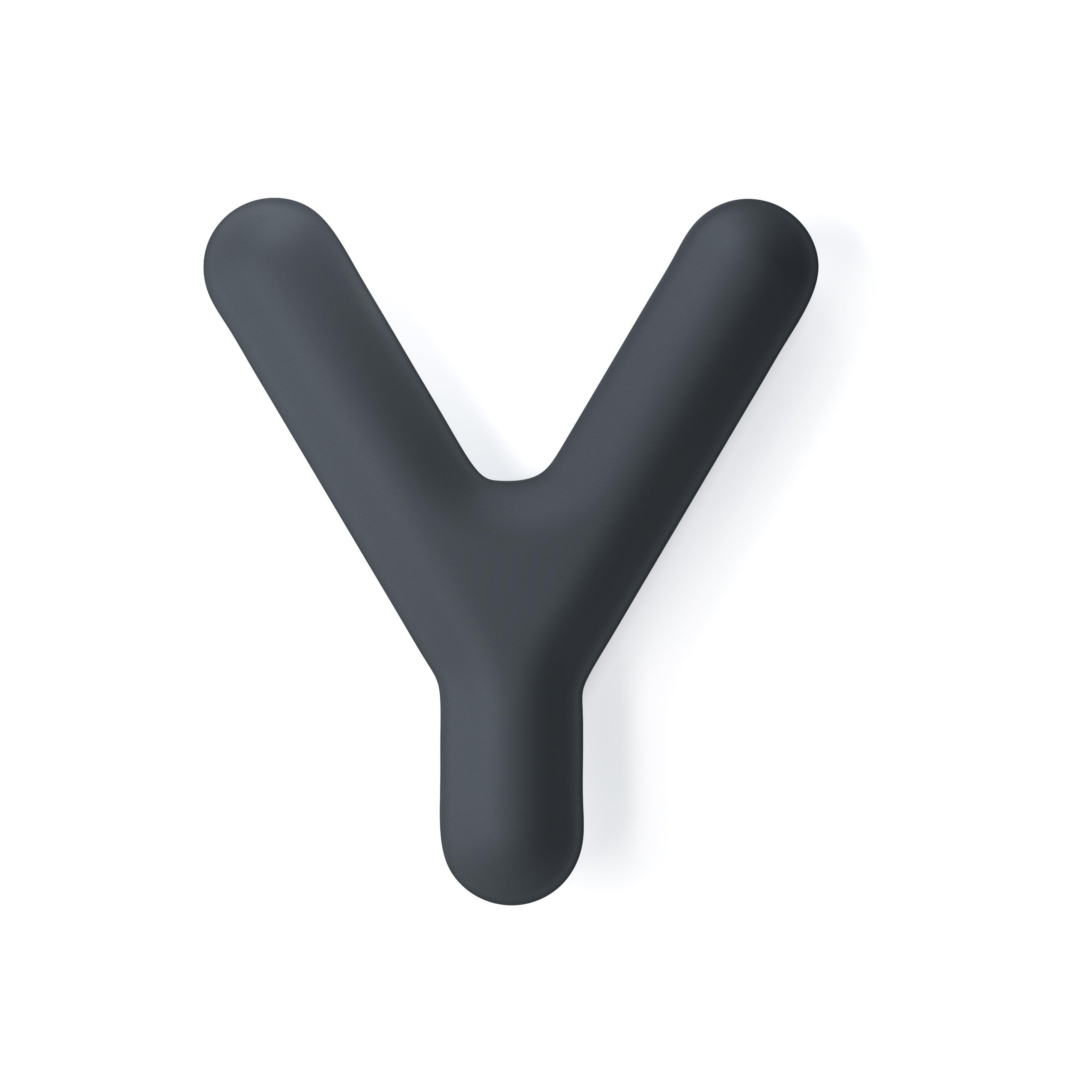 Dekoracja litera alfabetu FIDU grafitowy szary mat Zieta Studio Y Eye on Design