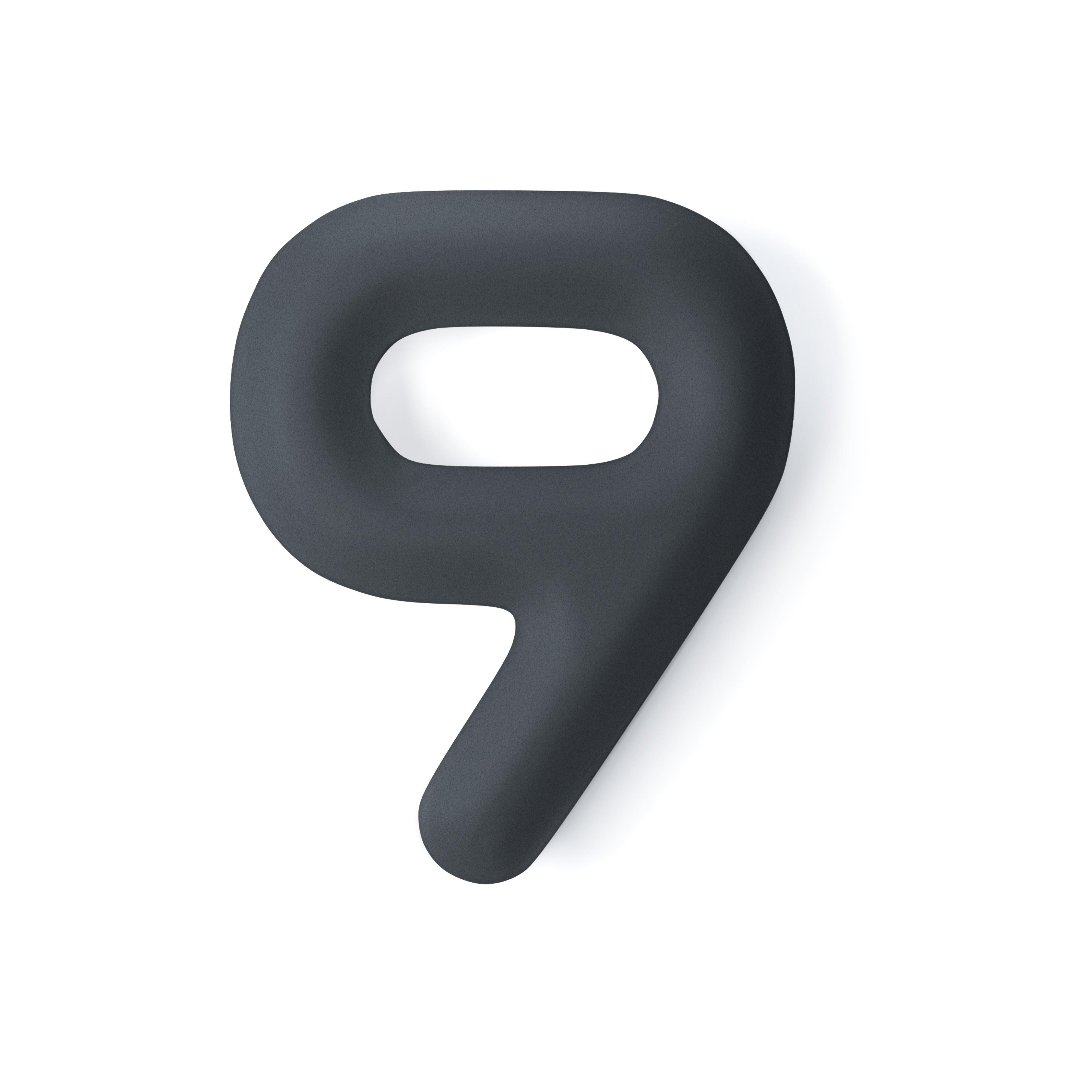 Dekoracja litera alfabetu FIDU grafitowy szary mat Zieta Studio 9 Eye on Design