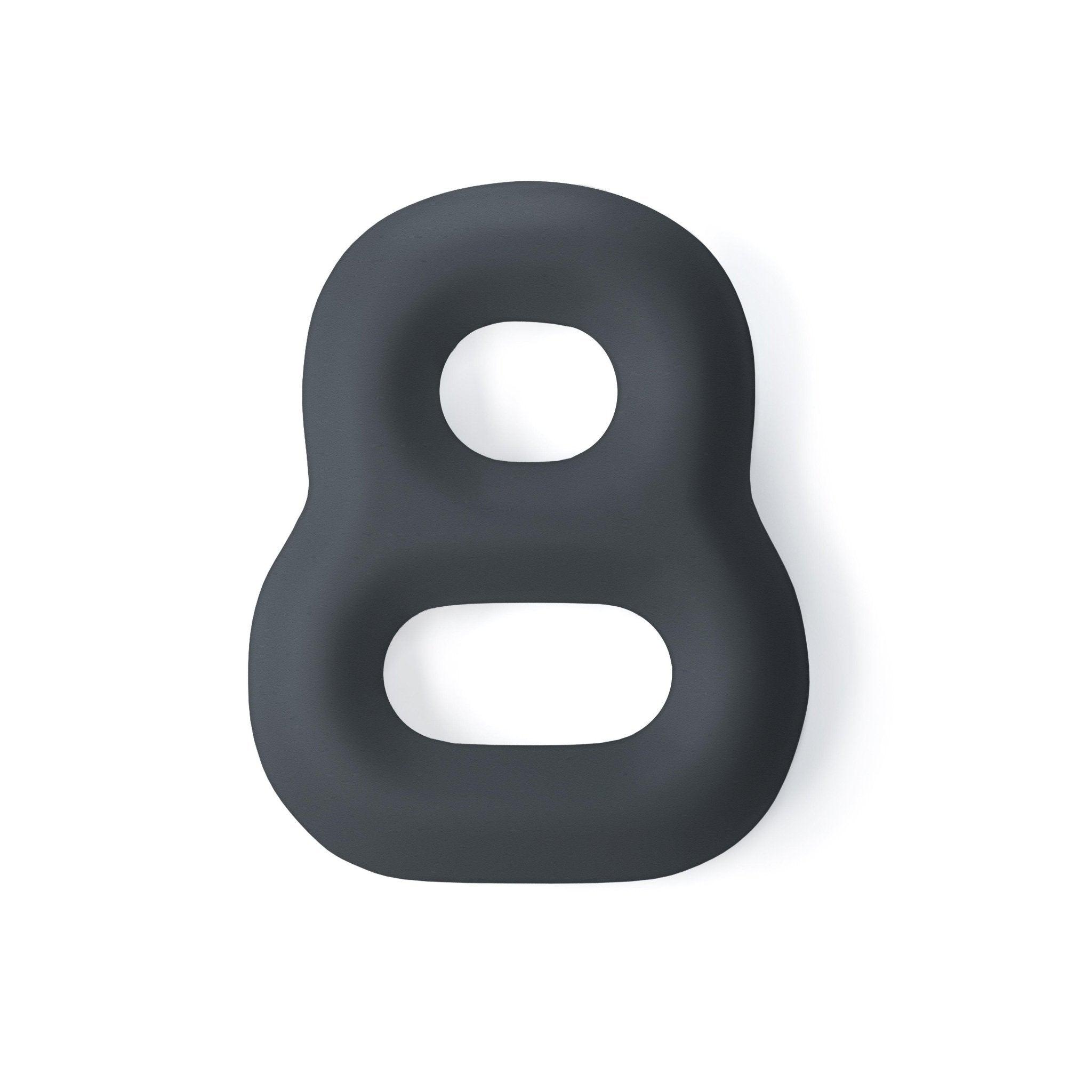 Dekoracja litera alfabetu FIDU grafitowy szary mat Zieta Studio 8 Eye on Design