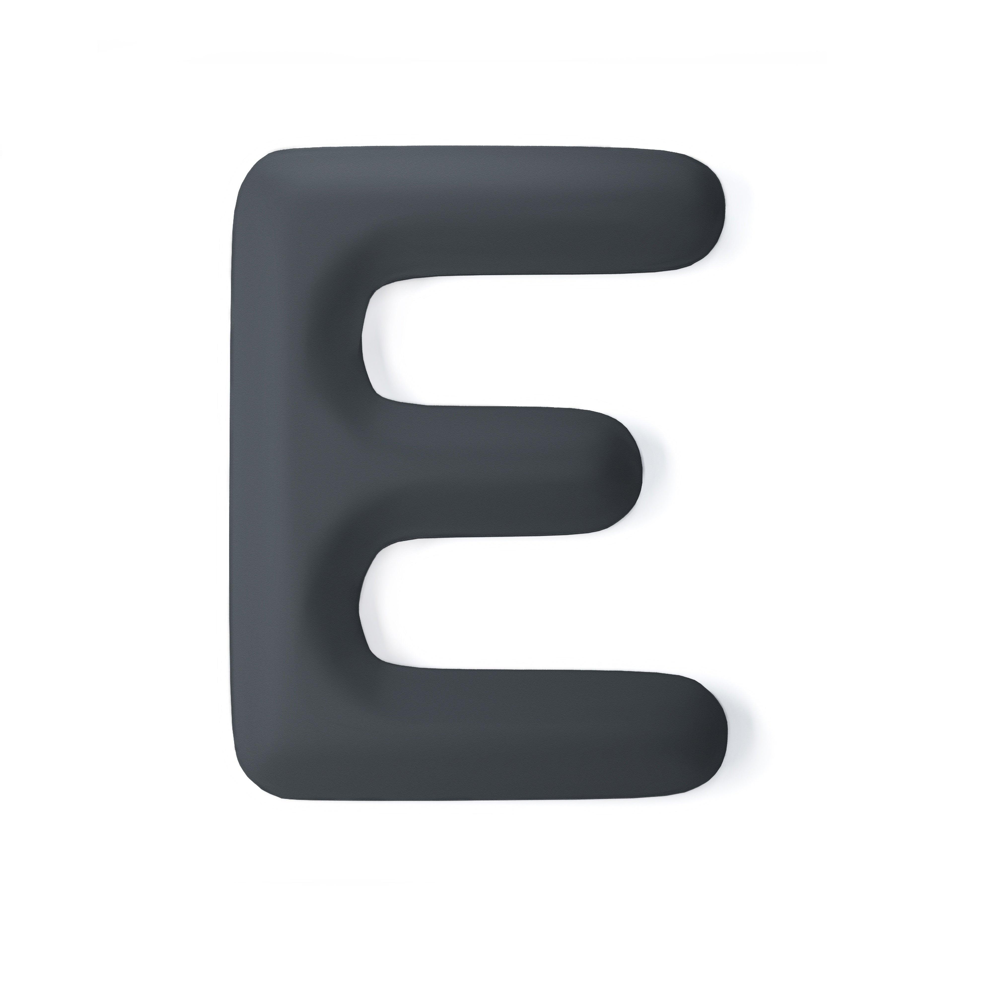 Dekoracja litera alfabetu FIDU grafitowy szary mat Zieta Studio E Eye on Design