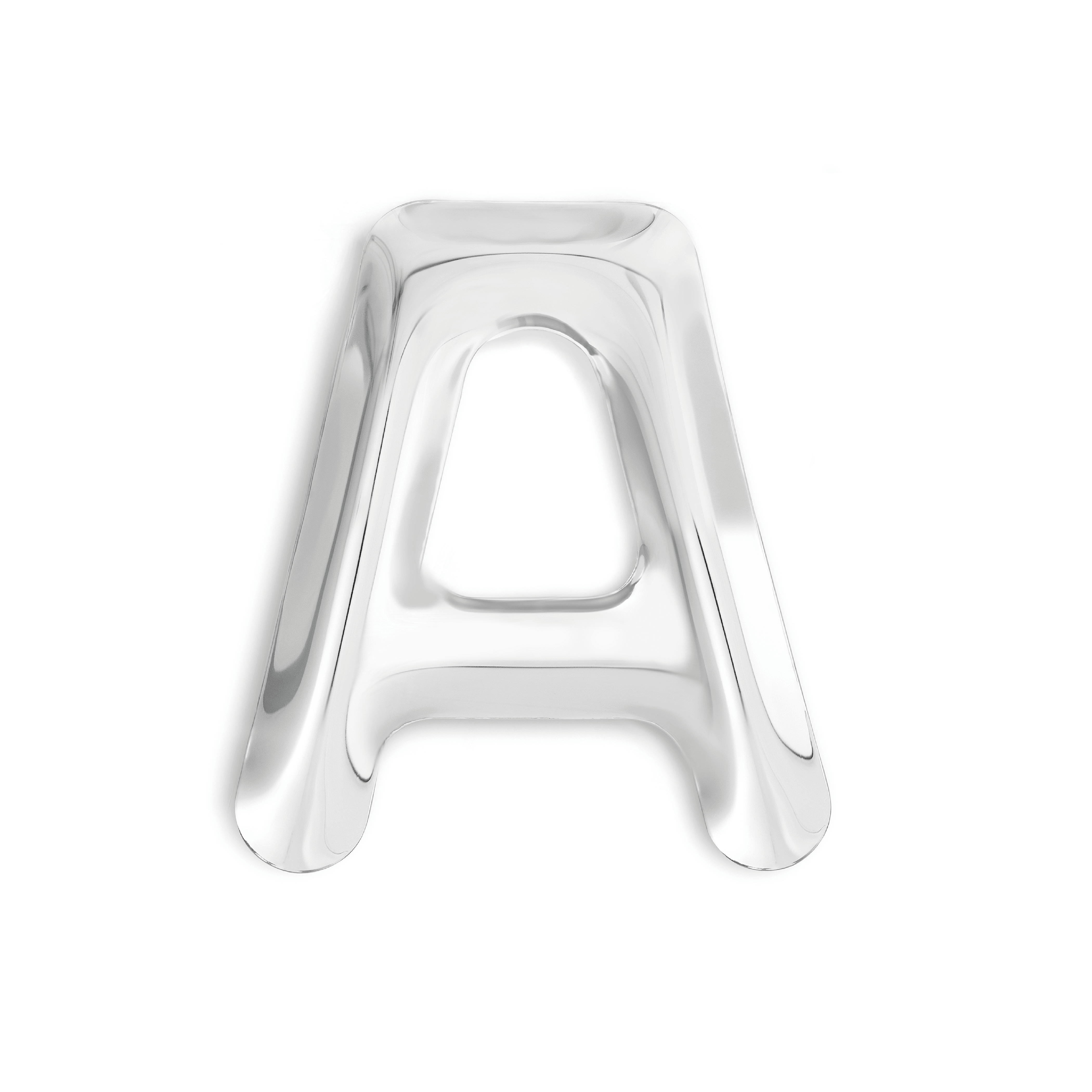 Dekoracja litera alfabetu FIDU inox Zieta Studio A Eye on Design