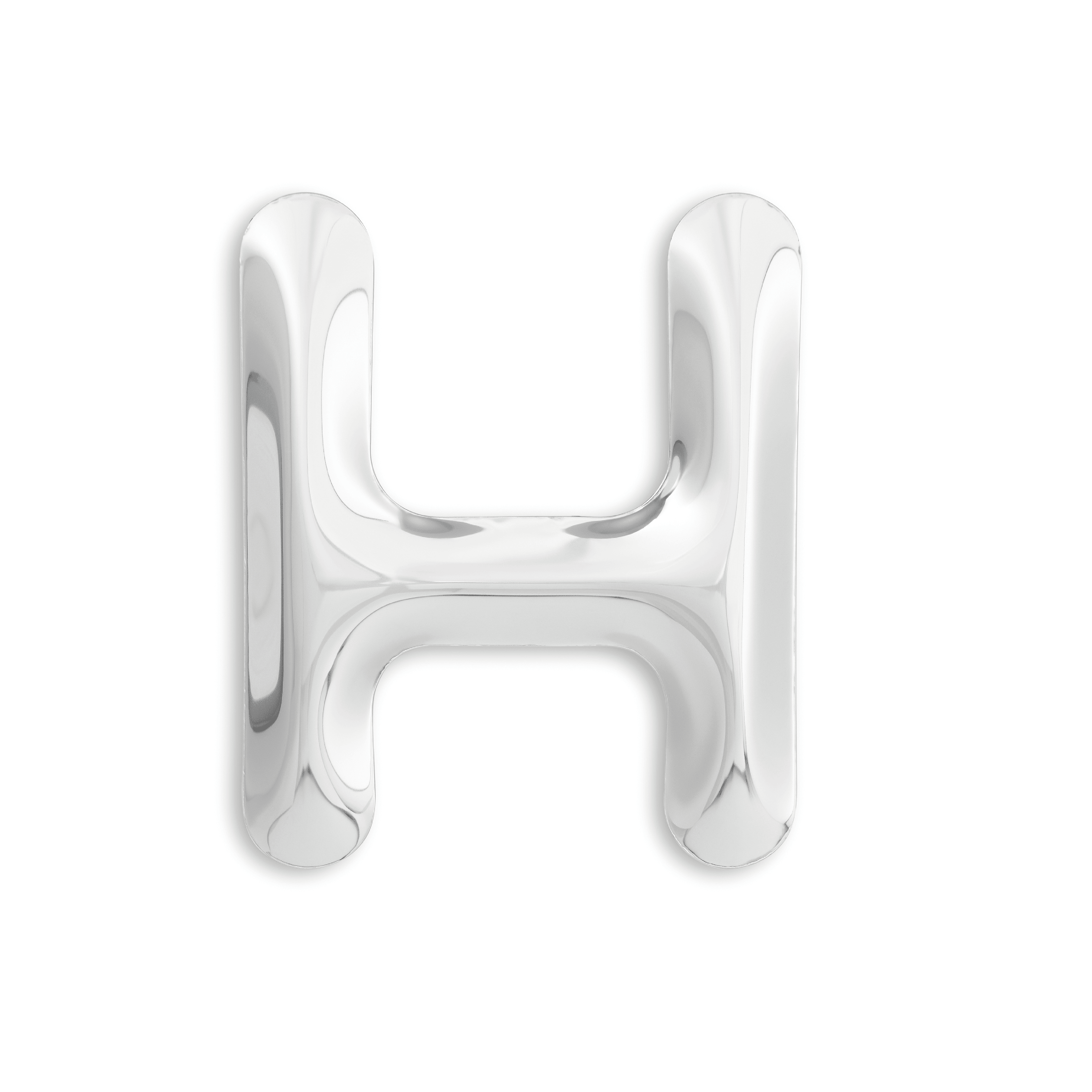 Dekoracja litera alfabetu FIDU inox Zieta Studio H Eye on Design