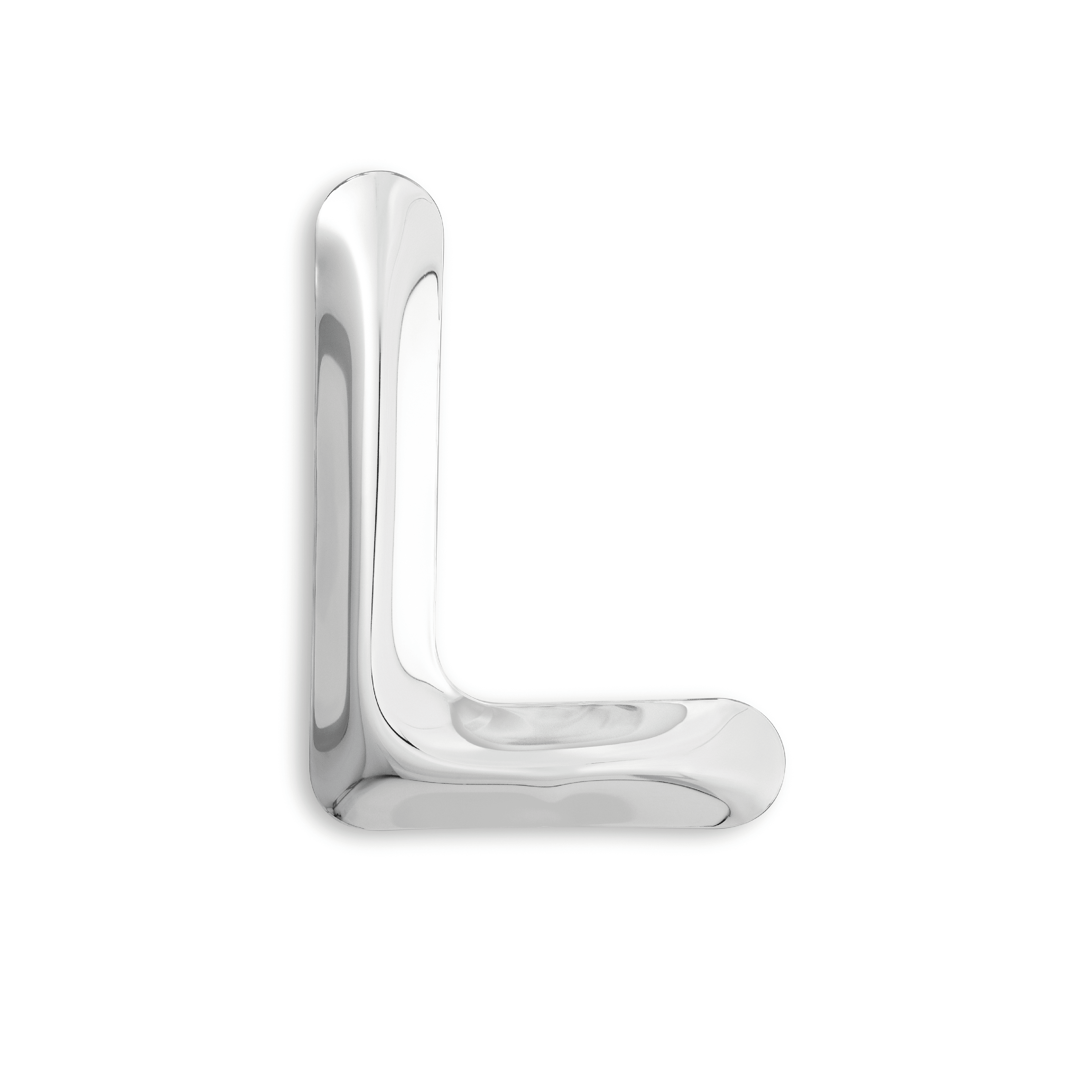 Dekoracja litera alfabetu FIDU inox Zieta Studio L Eye on Design