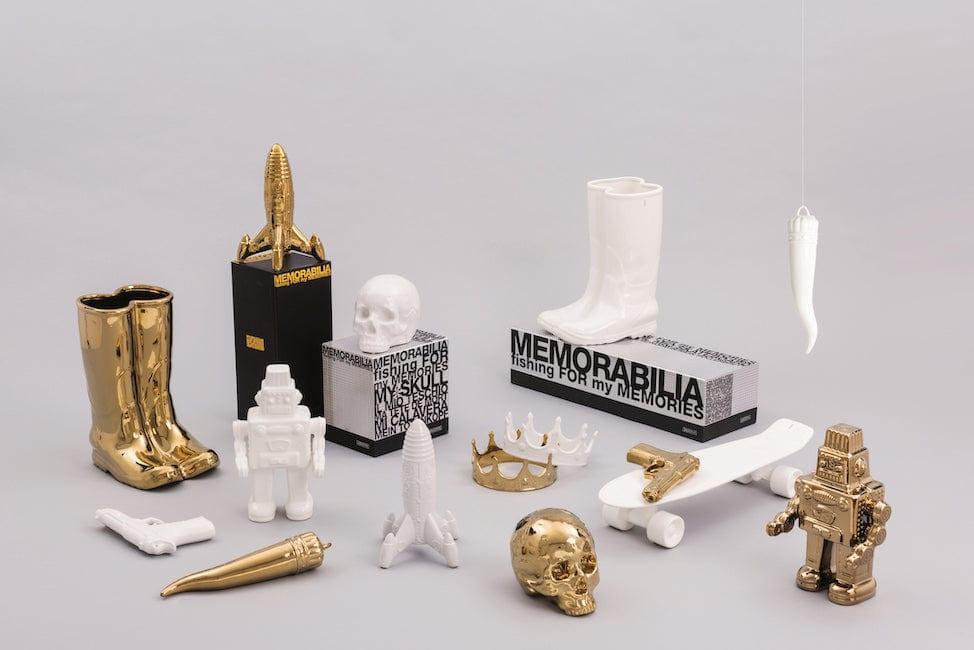 Dekoracja MEMORABILIA MY SKULL złoty Seletti Eye on Design