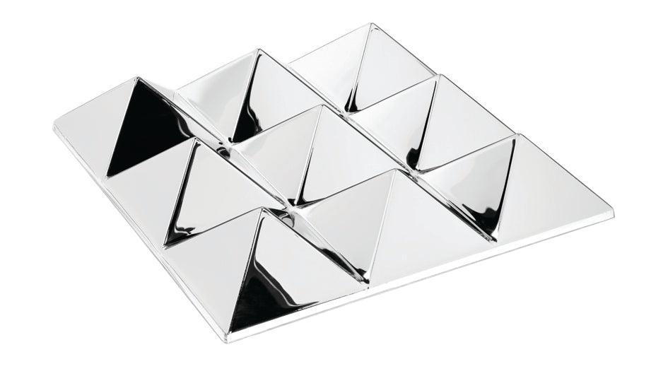 Dekoracja ścienna MIRROR SCULPTURES srebrny Verpan H:10 x 48 x 48 cm Eye on Design
