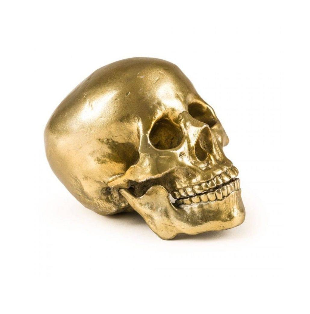 Dekoracja WUNDERKAMMER SKULL złoty Seletti Eye on Design
