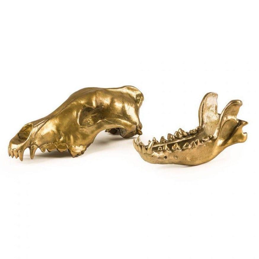Dekoracja WUNDERKAMMER WOLF SKULL złoty Seletti Eye on Design